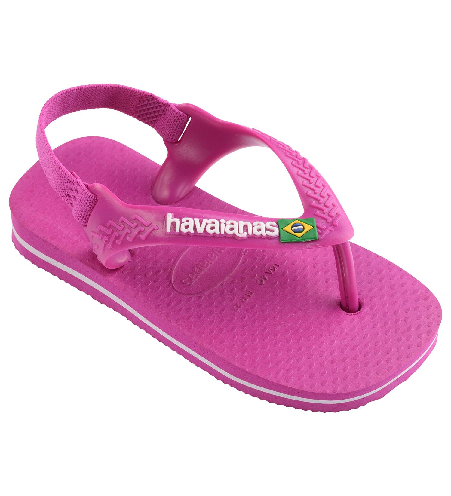 Havaianas Unisex Baby Brasil Logo II Flip Flop - Rose Gum 1/2 UK - Buy Online on GoSupps.com