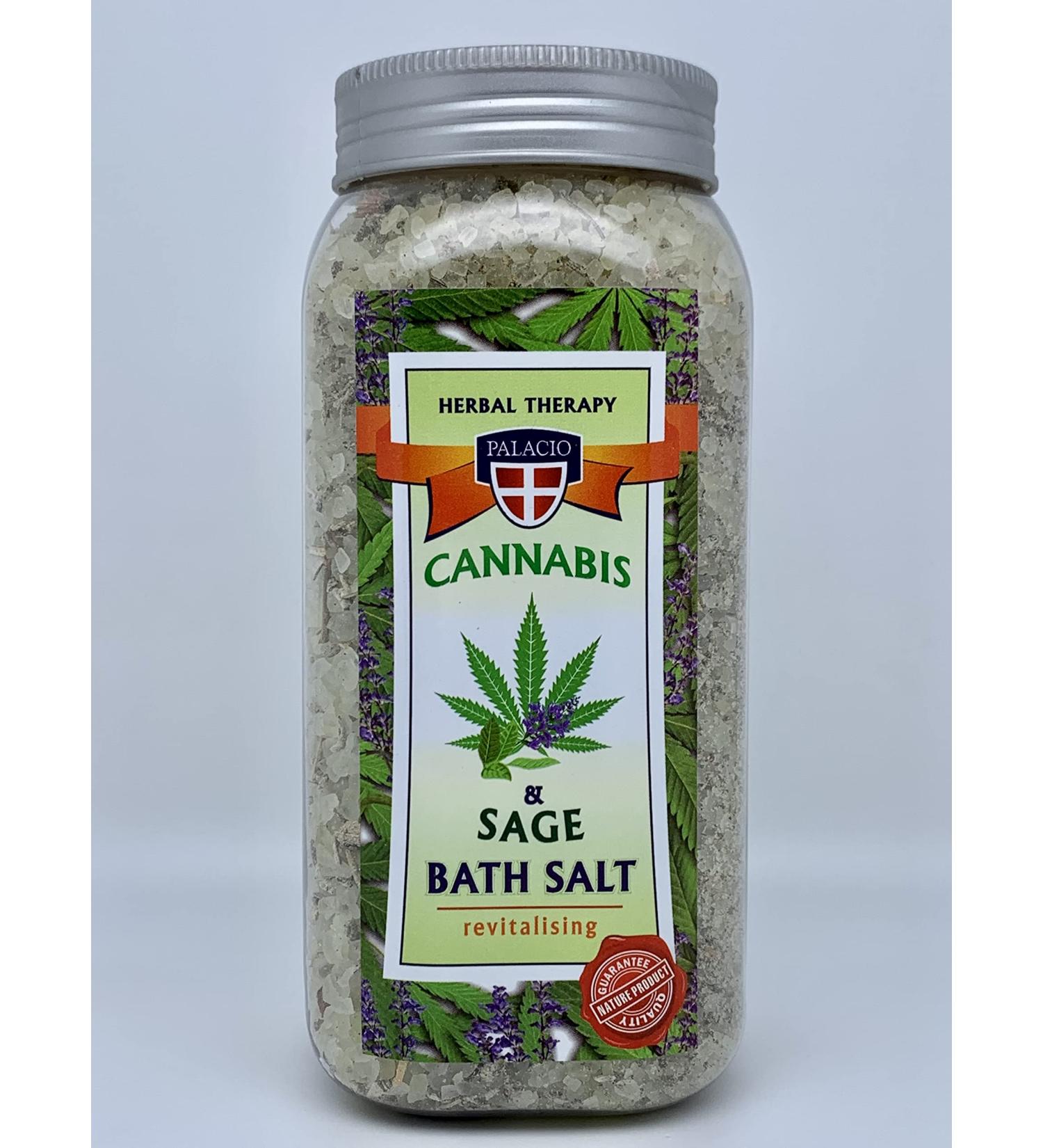 Palacio bath salt with hemp oil & sage extracts - without mineral oil parabens silicones - 900g!