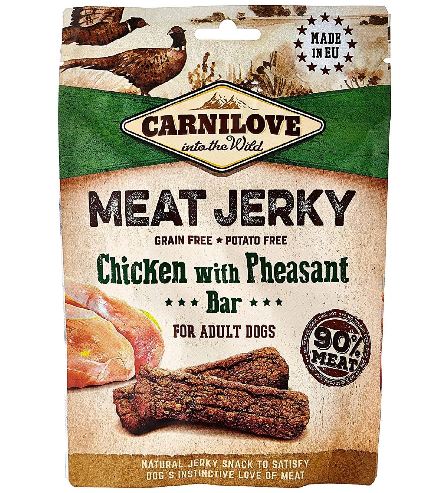 Carnilove 100g Chicken Jerky With Pheasant Bar Dog Treat