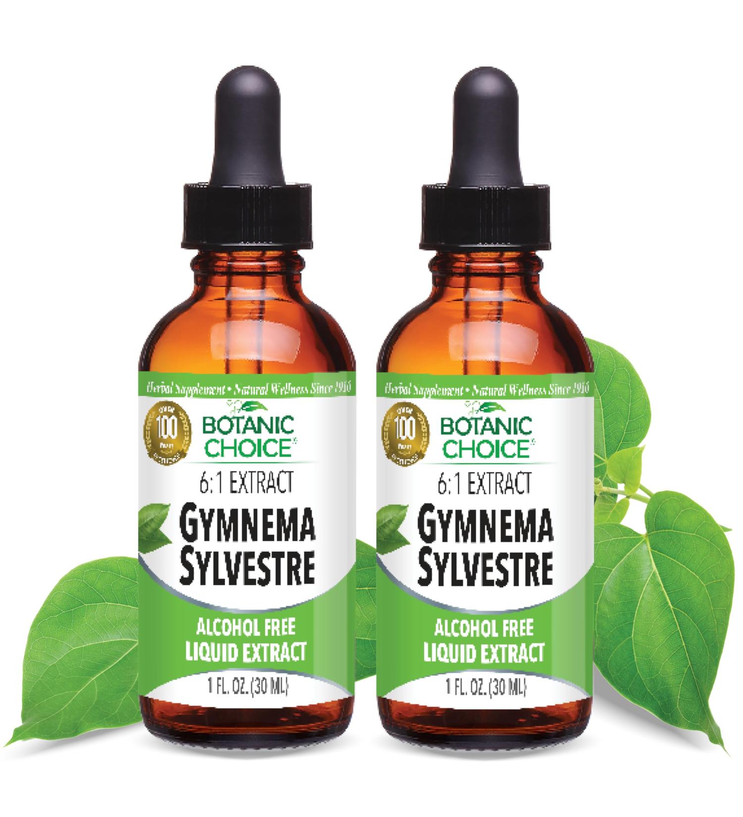 Botanic Choice: Gymnema Sylvestre Liquid Extract - Alcohol & Gluten Free, Non-GMO, 1oz 2 Pack - Buy Online on GoSupps.com