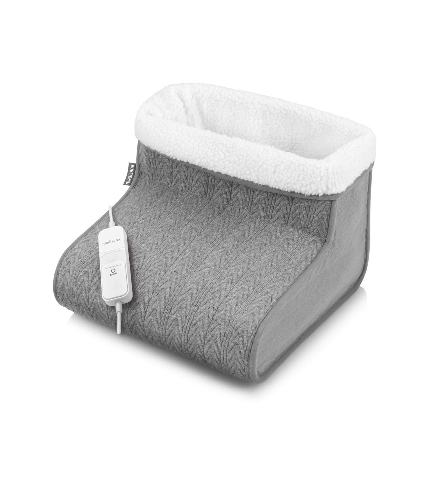 Medisana FW 150 Foot Warmers - Knitting Pattern Electric Heating 3 Temp Levels Auto Off & Overheat Protection Washable Fluffy Lining - International Shipping Available - Buy Online on GoSupps.com