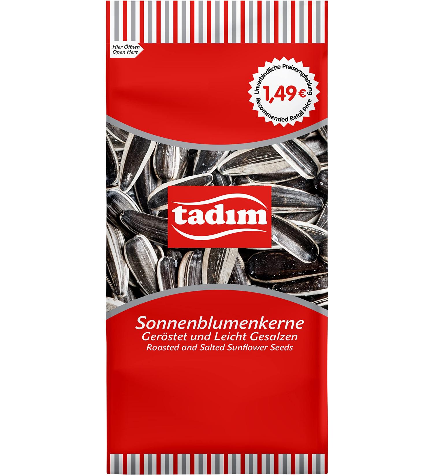 TADIM Black Sunflower Seeds 150 gr. roasted and lightly salted (12 packs in a box)