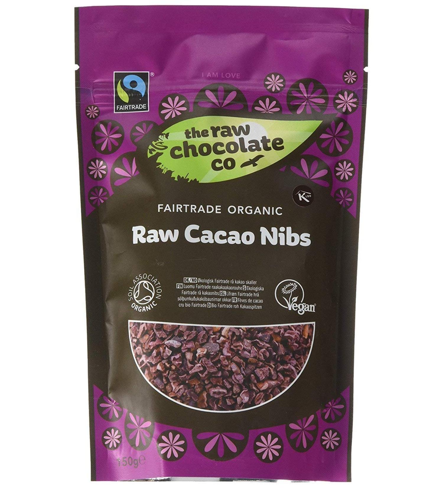 The Raw Chocolate Company Organic Cacao Nibs 150 Grams