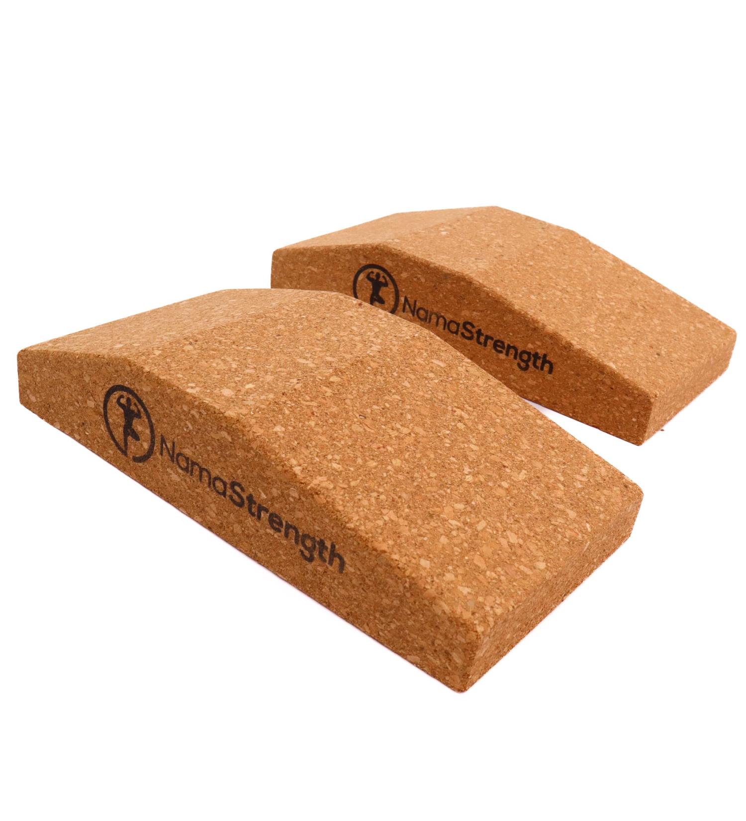 NamaStrength Cork Yoga Wedge Set - Non-Slip Wrist Support Blocks (Set of 2) - Buy Online on GoSupps.com