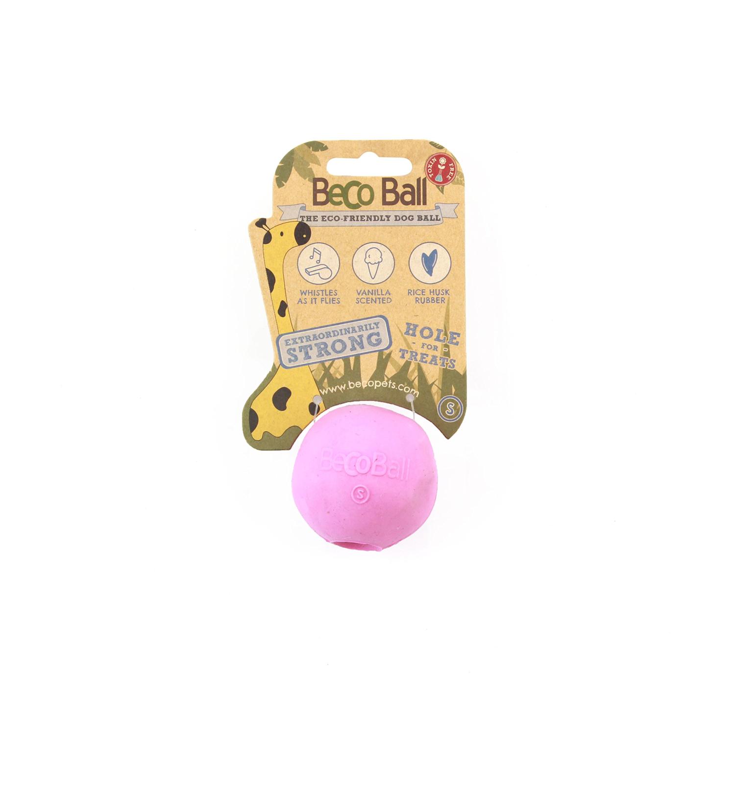 BecoThings Small Pink Dog Toy Ball - Eco-Friendly Durable & Safe Pet Toy for Dogs - Buy Online on GoSupps.com