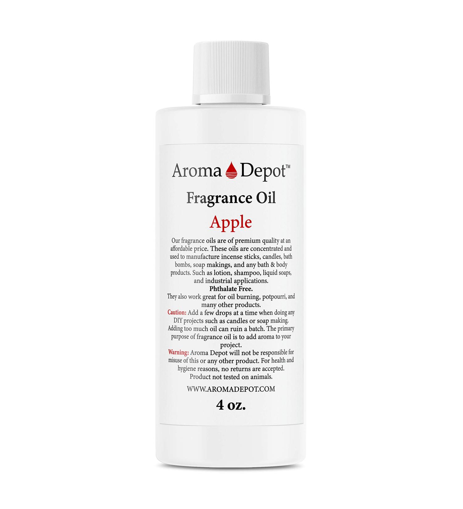 Aroma Depot Apple Perfume/Body Oil - Premium Quality Uncut Fragrance Oil - Floral Scent - 4 Ounce (120ml) - Buy Online on GoSupps.com