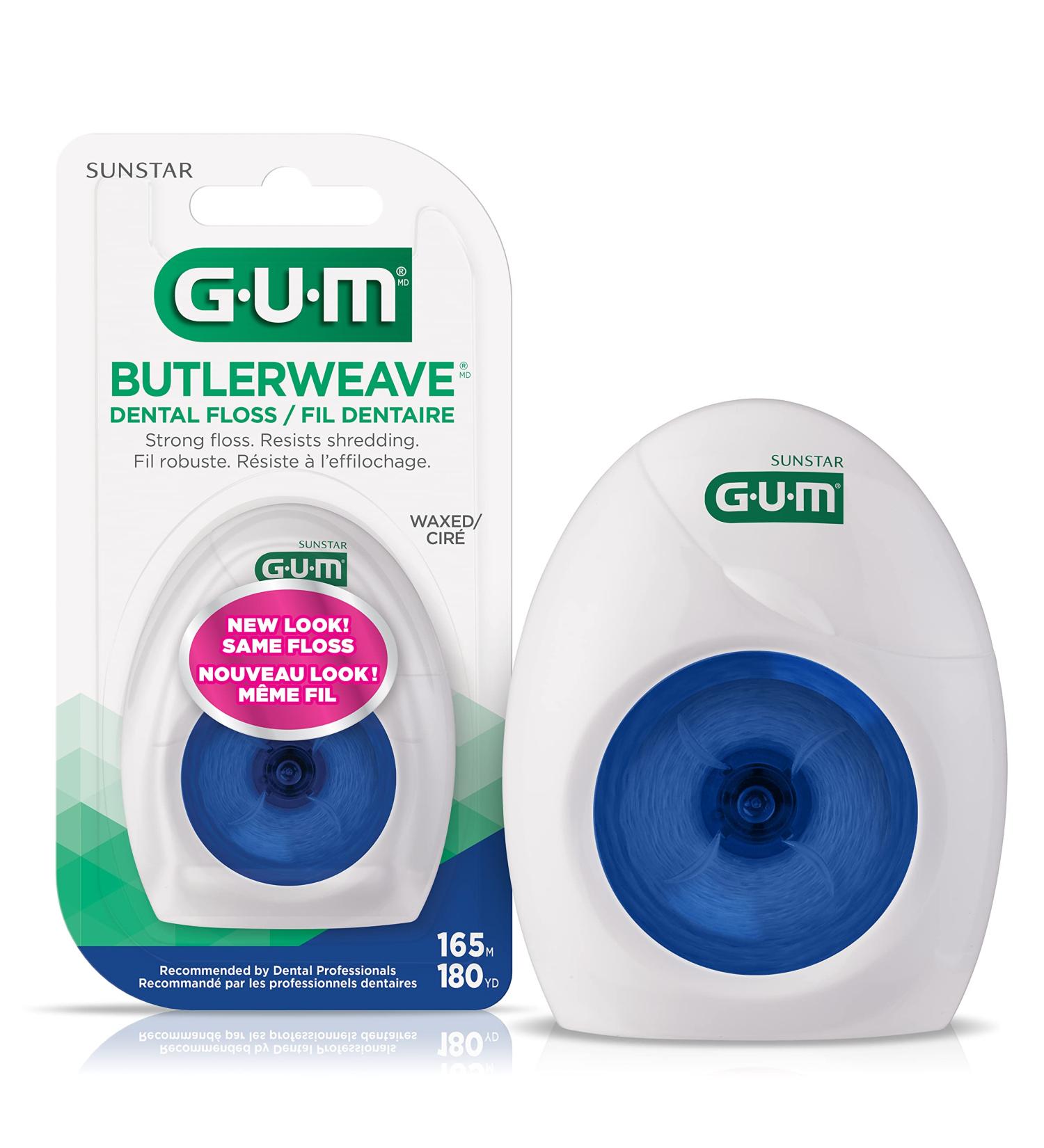 GUM ButlerWeave Dental Floss Waxed 165M 165.00 m (Pack of 1) Waxed - Buy Online on GoSupps.com