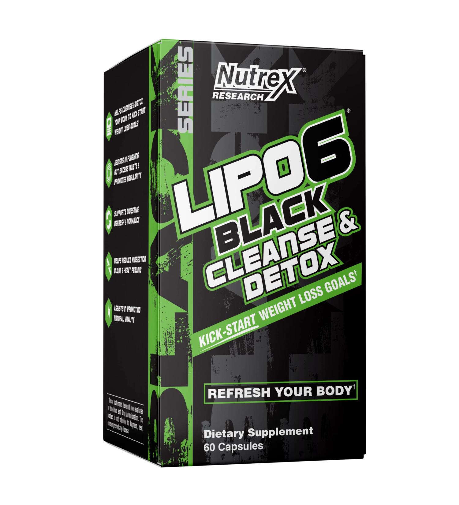 Nutrex Research Lipo-6 Cleanse & Detox | 7 Day Fast-Acting Colon Cleanser for Weight Loss & Digestive Health - Buy Online on GoSupps.com
