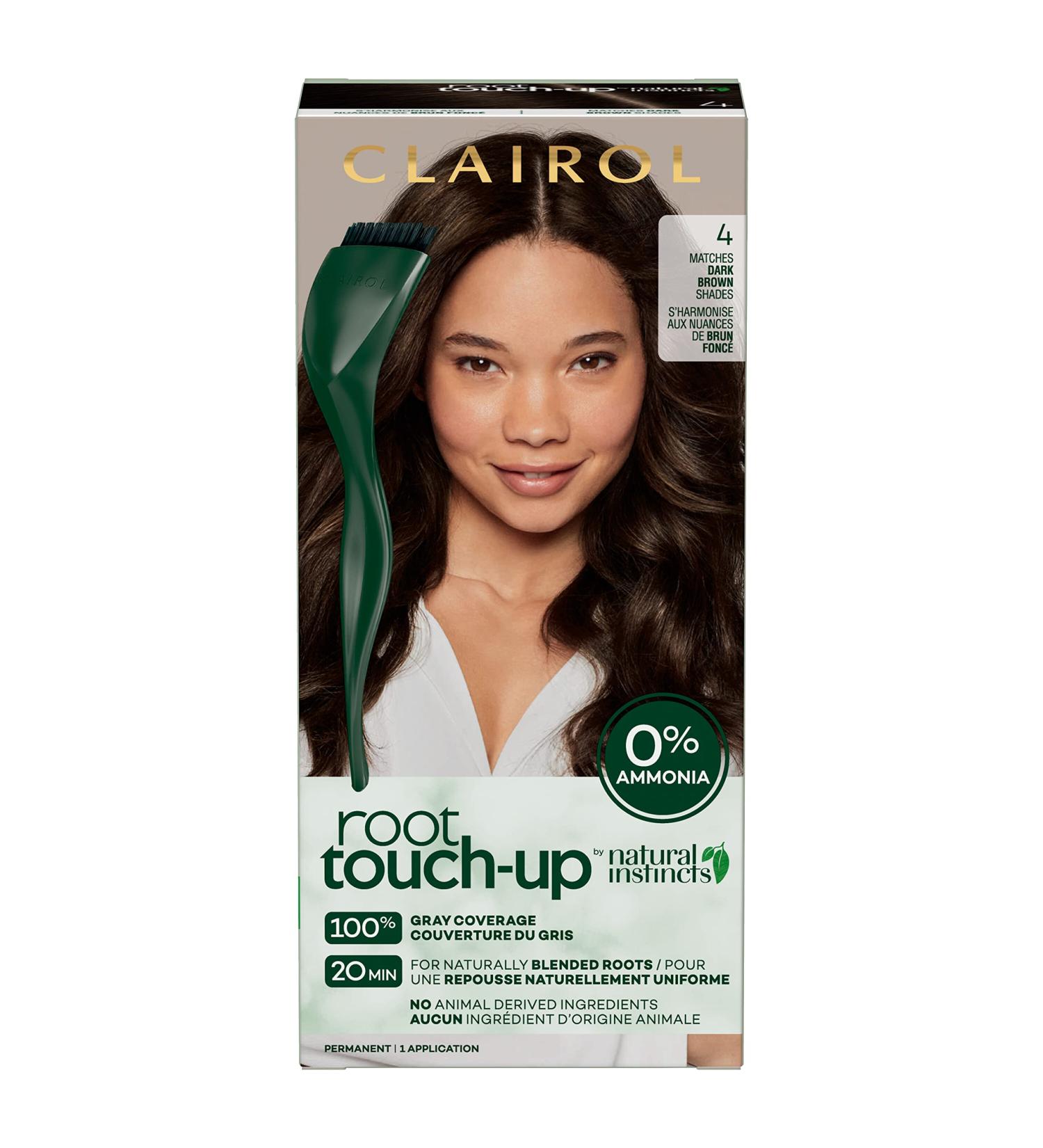 Clairol Root Touch-Up Natural Instincts Permanent Hair Dye, 4 Dark Brown, 2.72 oz - Pack of 1 - Buy Online on GoSupps.com