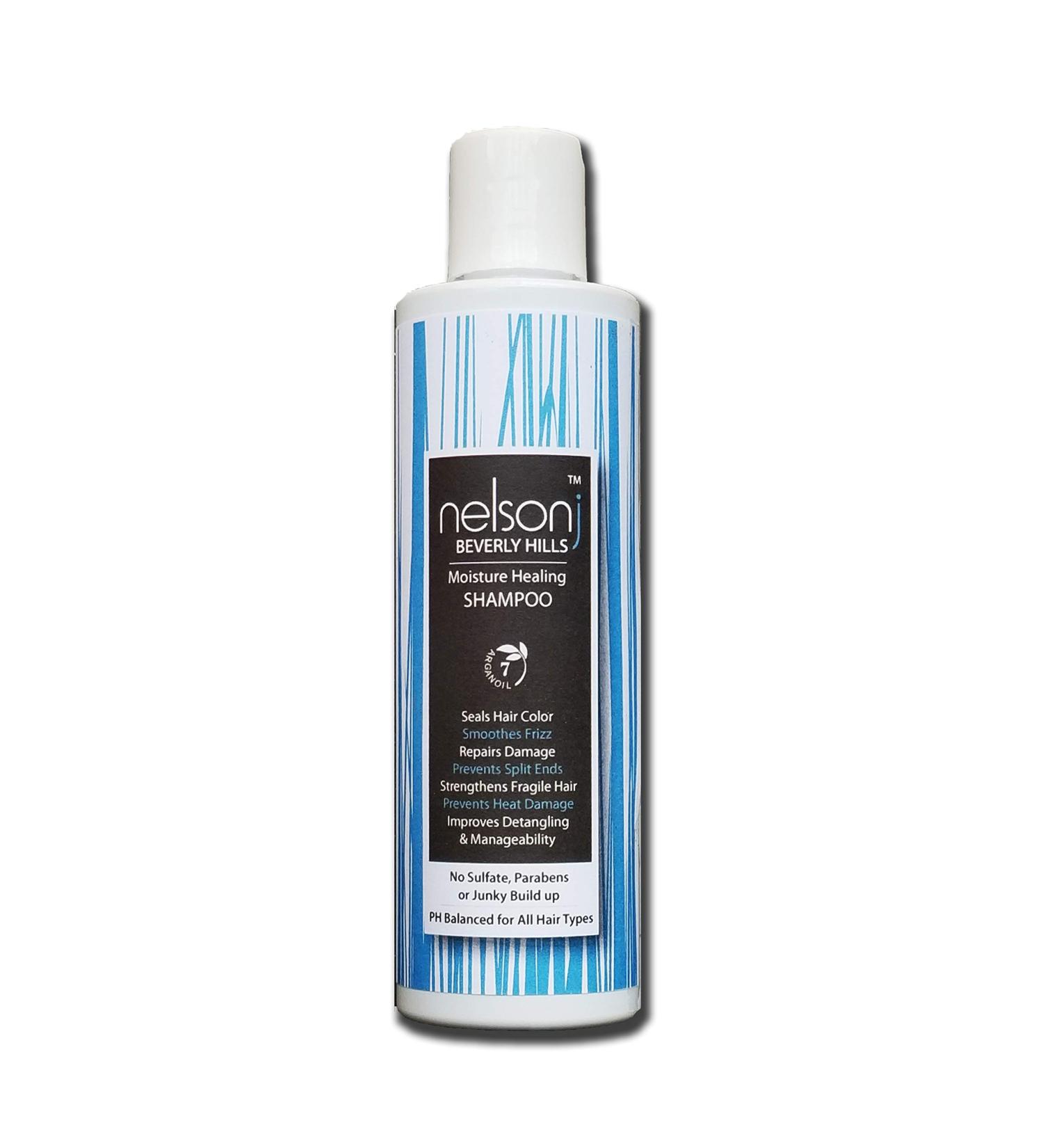 Nelson j Beverly Hills Moisture Healing Shampoo - 8 oz | Nourishing Hydration for All Hair Types | International Shipping Available - Buy Online on GoSupps.com