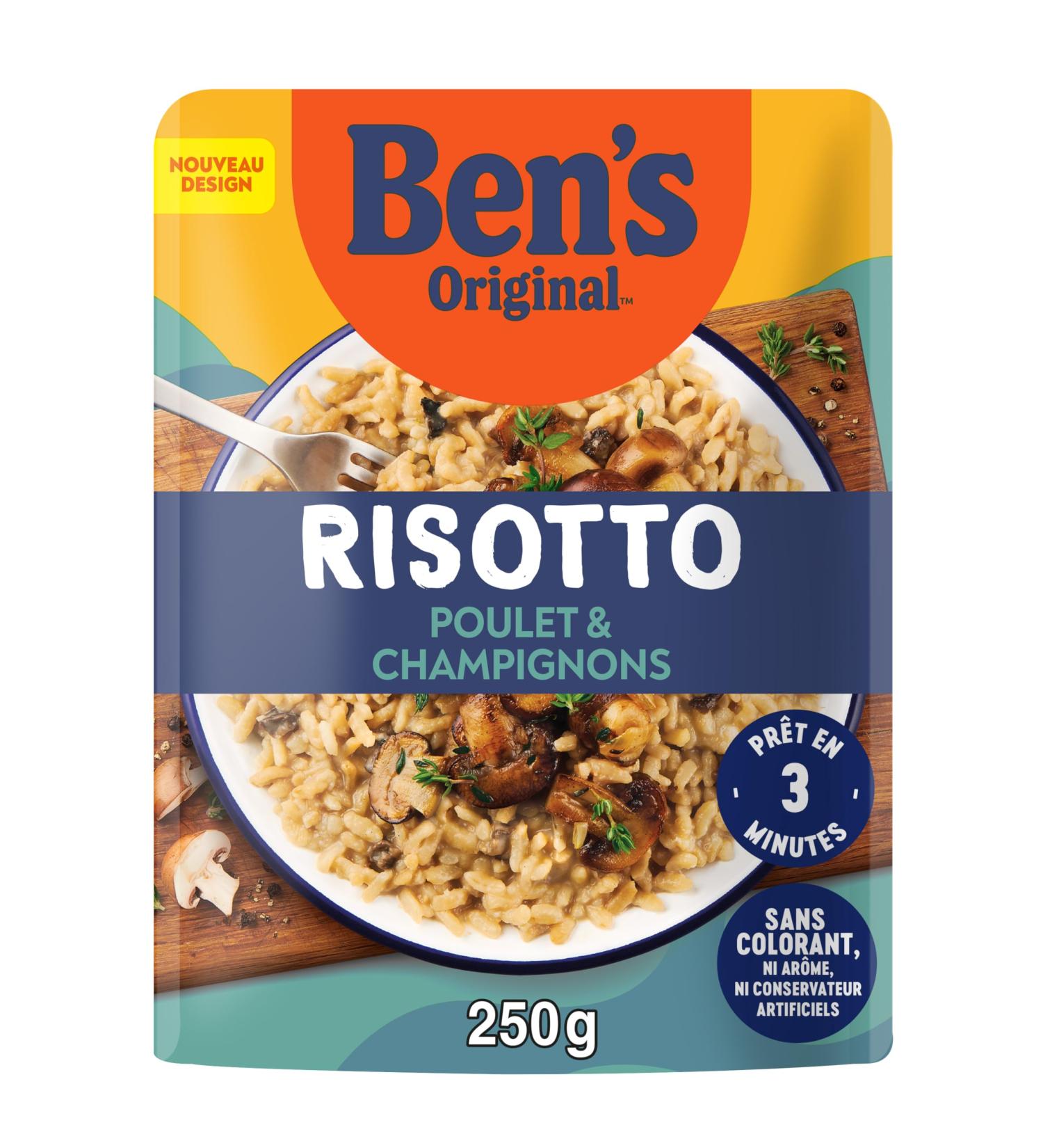 BEN'S ORIGINAL Risotto Chicken and Mushrooms 3mn 250g - Buy Online on GoSupps.com