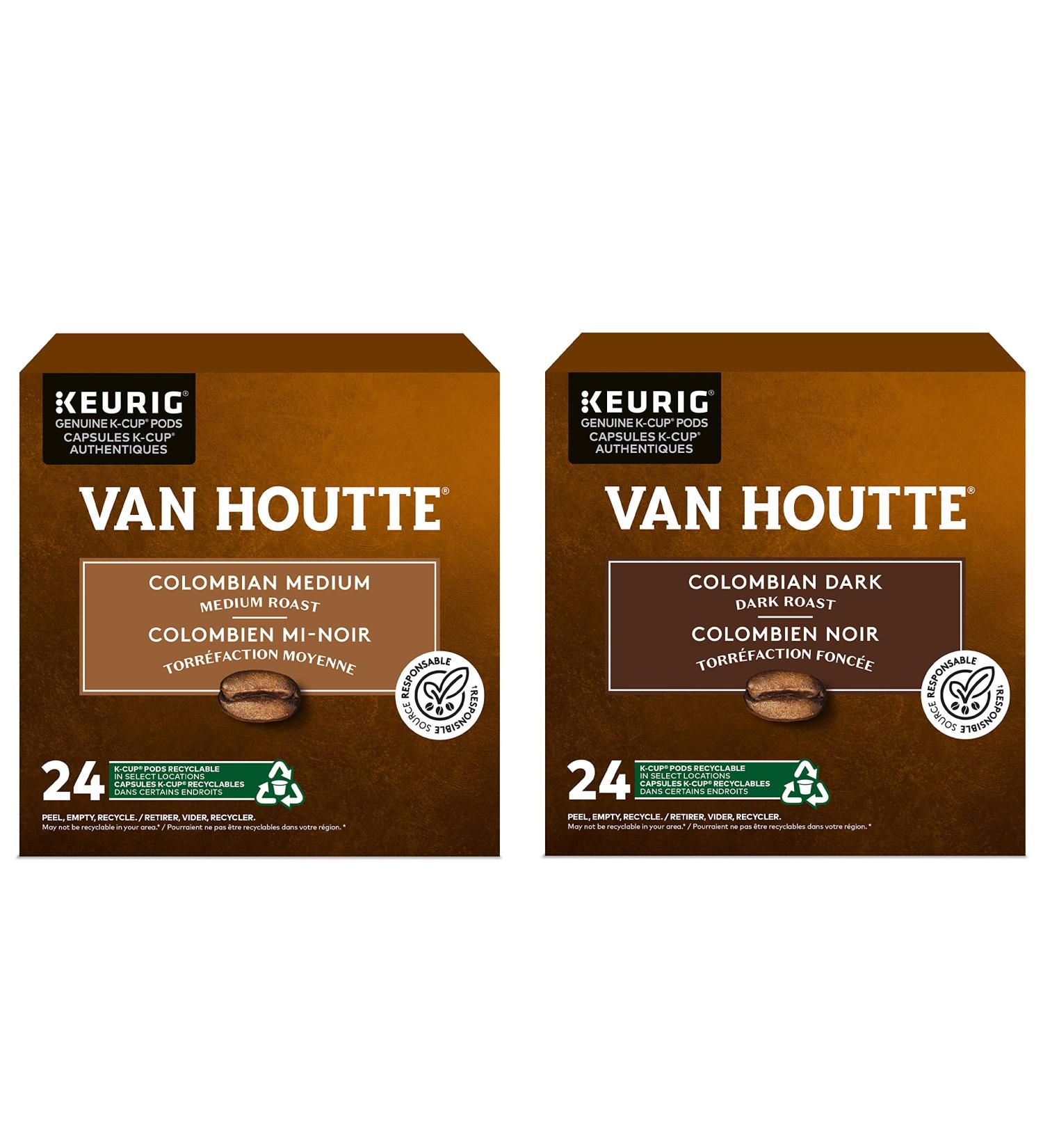 Van Houtte Colombian Medium and Colombian Dark K-Cup Coffee Pods 24 Count For Keurig Coffee Makers - Buy Online on GoSupps.com