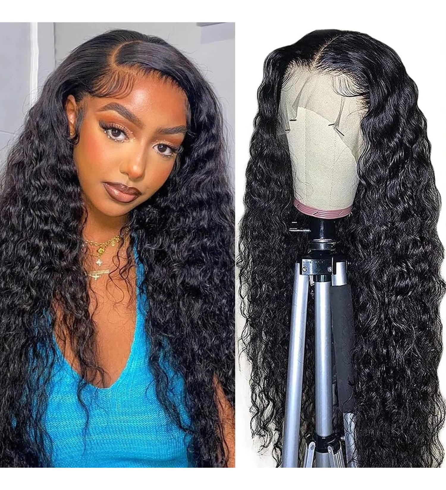 Water Wave Lace Front Wig 22 Human Hair 180% Density for Black Women - Pre Plucked with Baby Hair - Natural Color - MSGEM - Buy Online on GoSupps.com