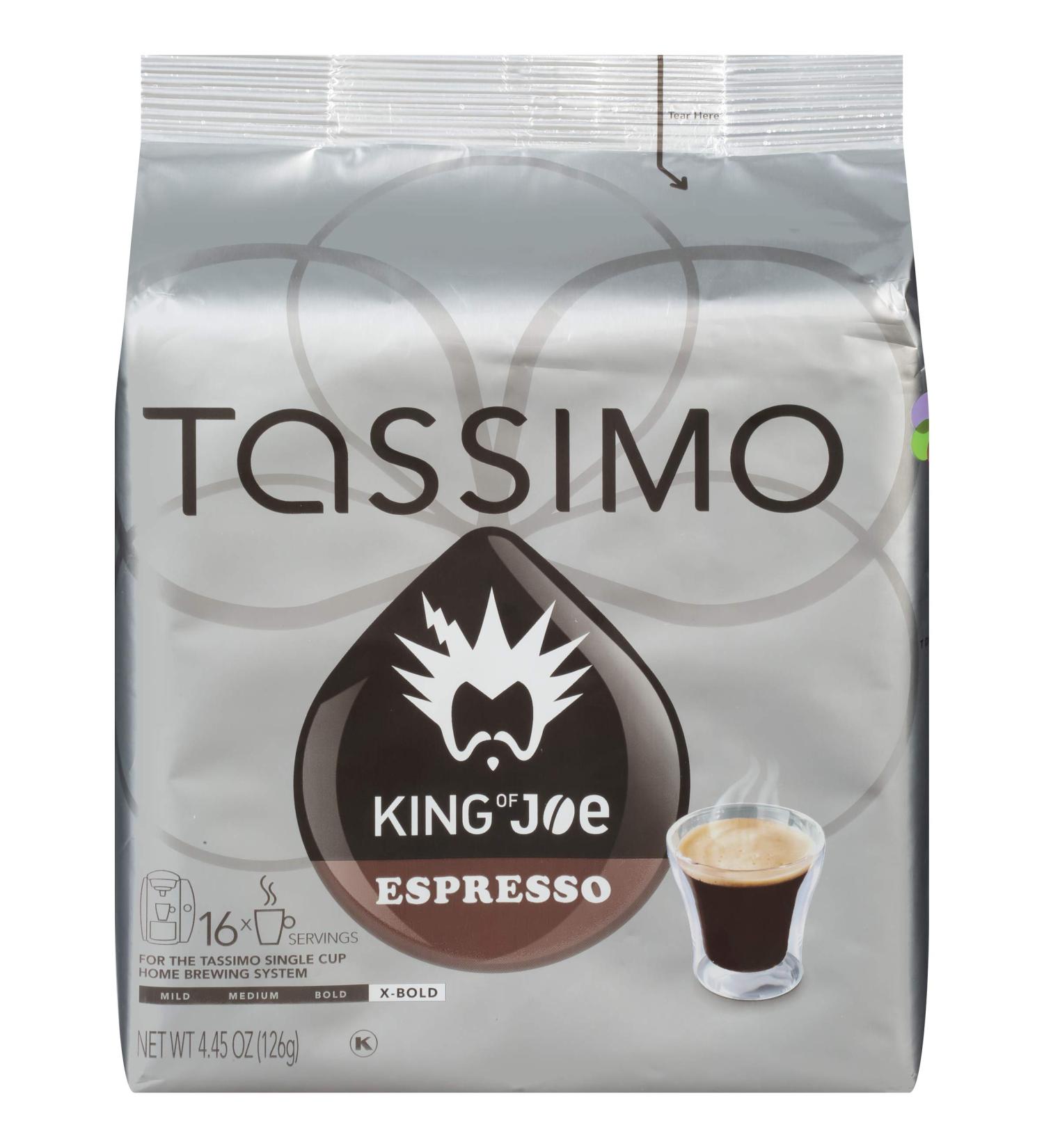 King of Joe Espresso T-Discs for Tassimo - 16 Count Pack - Premium Espresso Pods - Buy Online on GoSupps.com