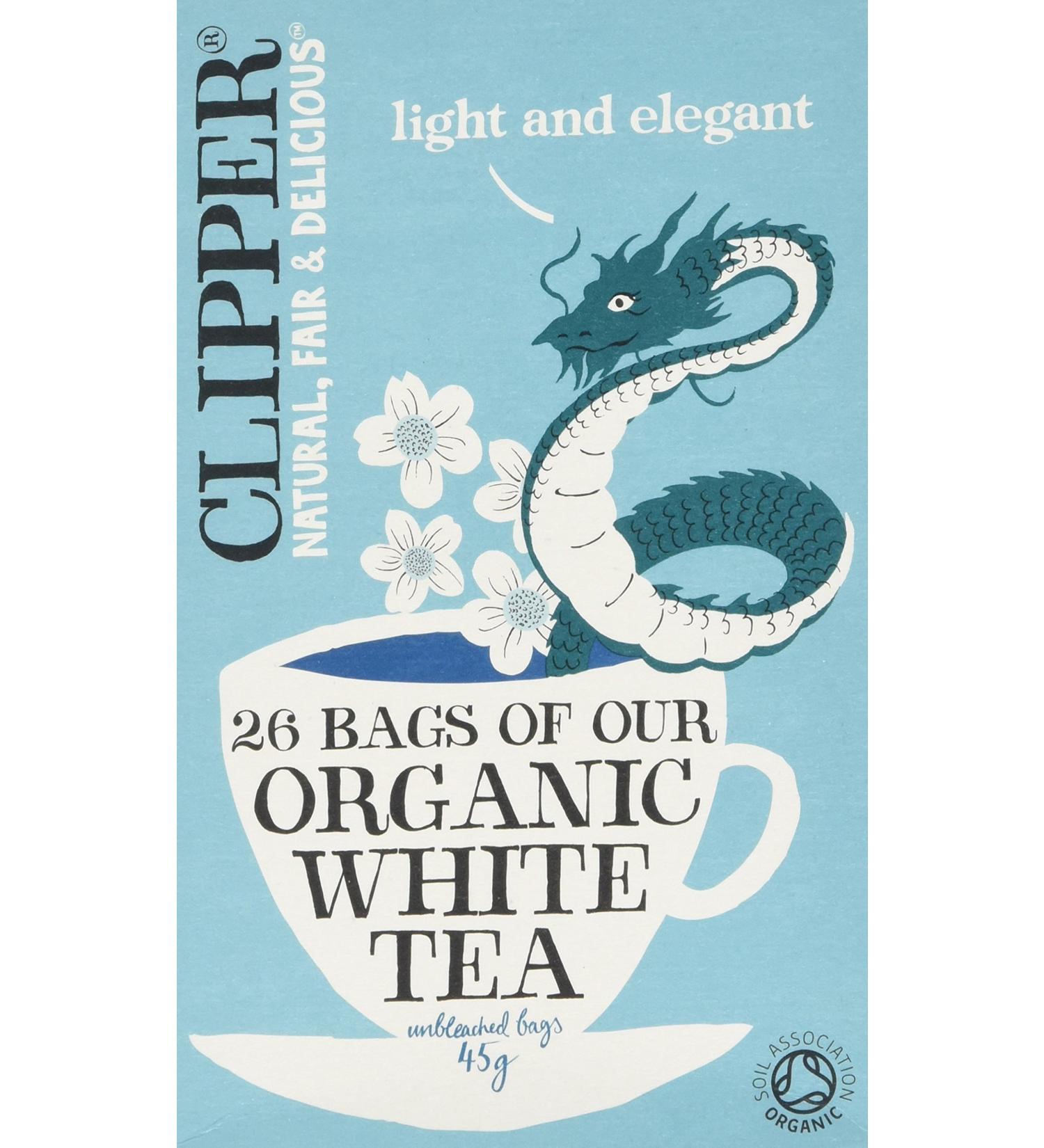 Clipper Organic White Tea - 26 Teabags (45g) - Buy Online on GoSupps.com