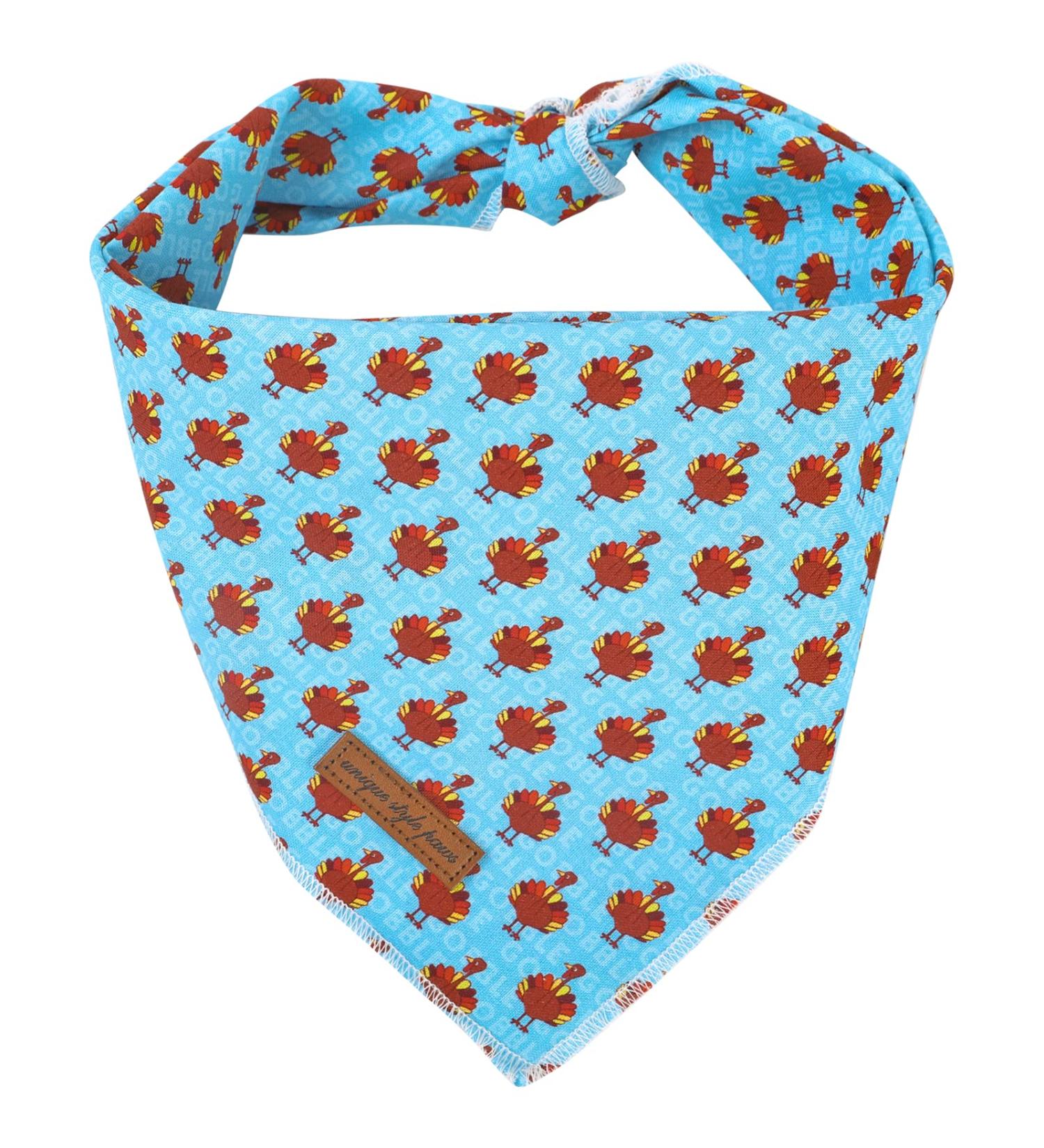 Thanksgiving Dog Towel | Unique Paws Adjustable Cotton Latz for Small & Medium Dogs & Cats - Washable & Stylish - Buy Online on GoSupps.com