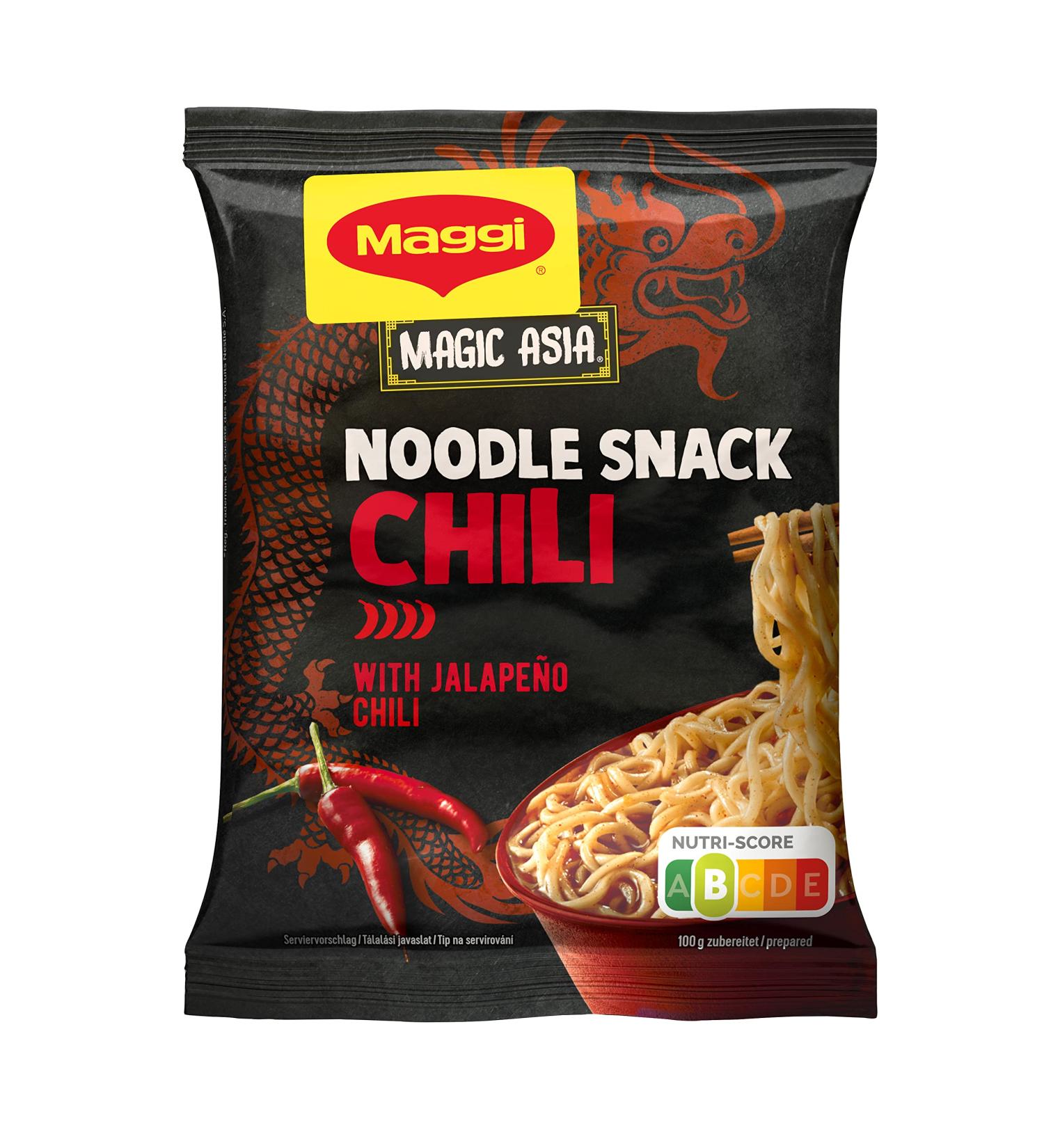MAGGI Magic Asia Instant Noodle Snack Chili Asian ready meal 12 pack (12 x 62g)