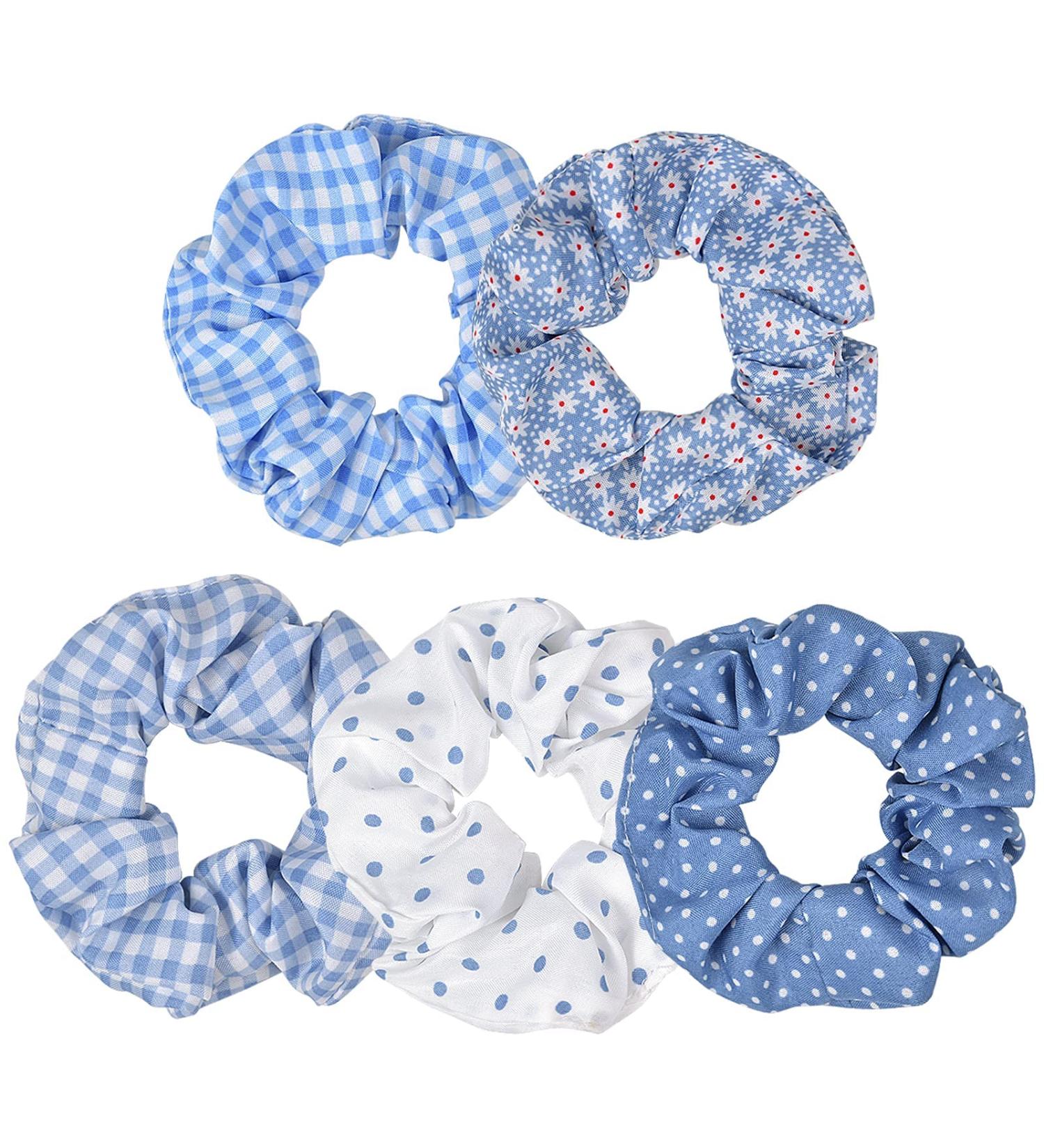 Buy Smatime 5-Pack Colorful Hair Scrunchies - Elastic Hair Ties & Rubber Bands for Women & Girls - Perfect Ponytail Accessories - Buy Online on GoSupps.com
