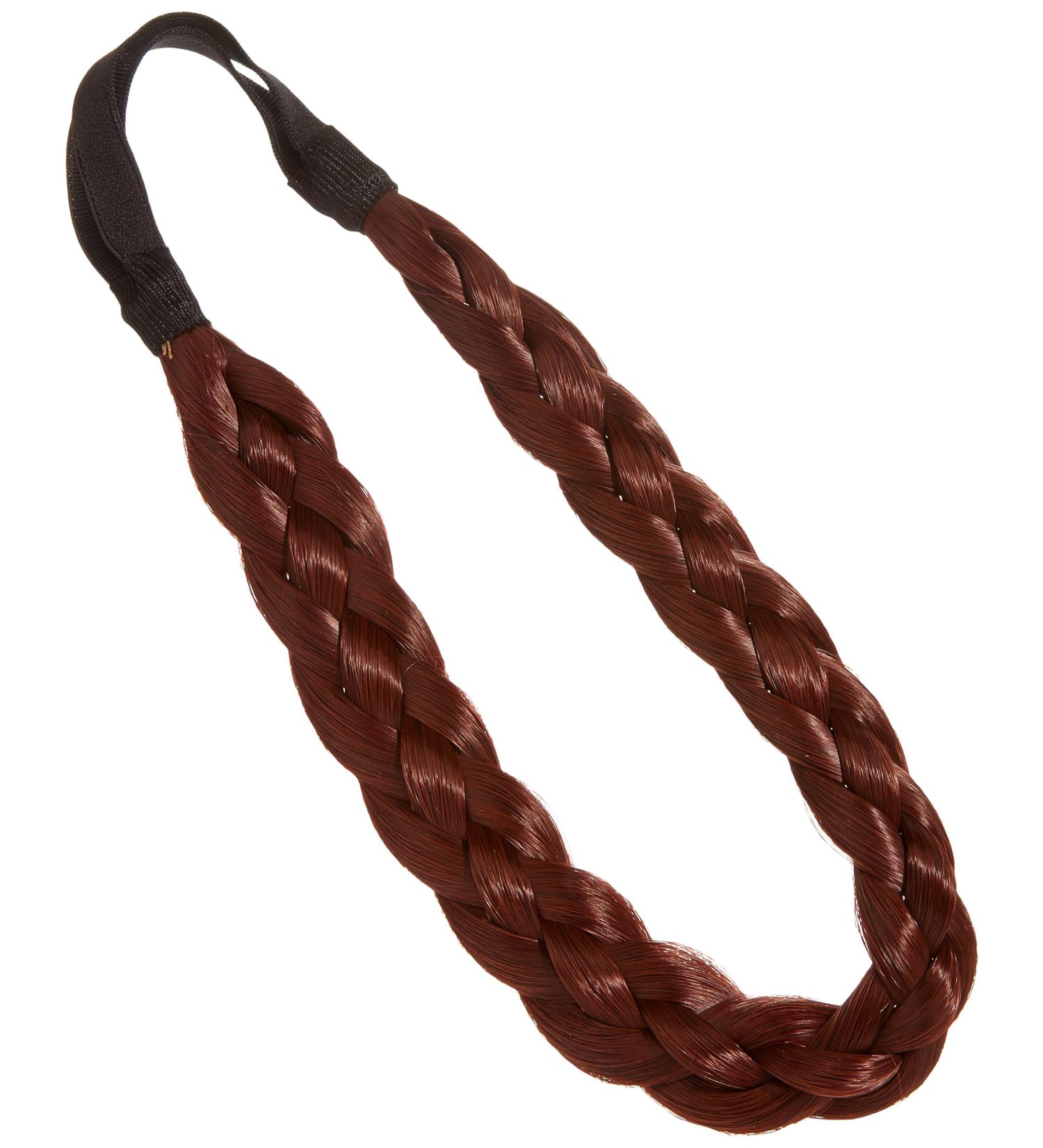 Love Hair Extensions Double Braid Band (Braided Hair Band) Color 34 - Warm Copper 1 Pack (1 x 1 Piece)
