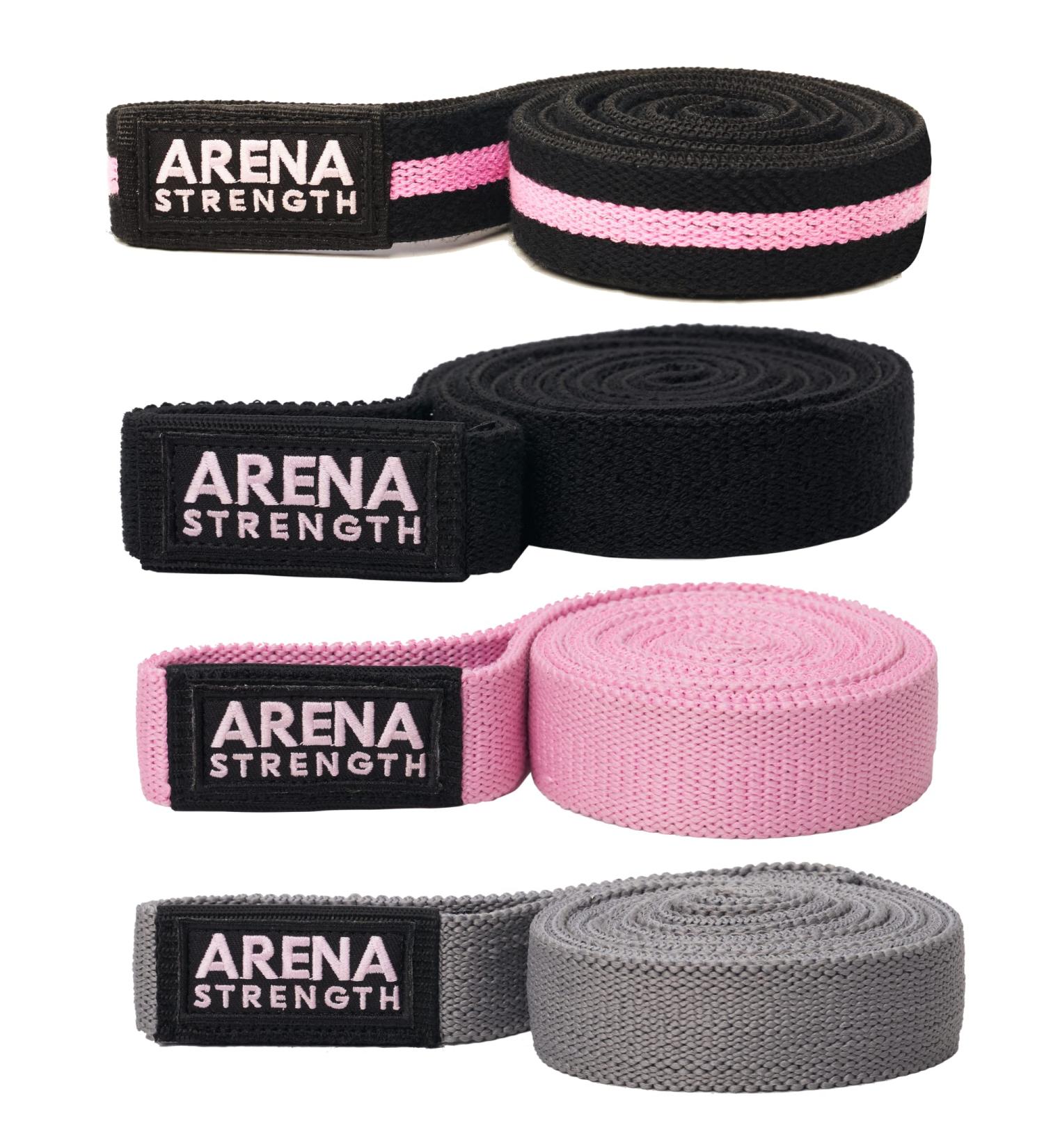 Arena Strength Long Fabric Resistance Bands Set - Full Body & Pull Up Assistance Bands | Cloth Exercise Loop Bands with Workout Guide - Buy Online on GoSupps.com