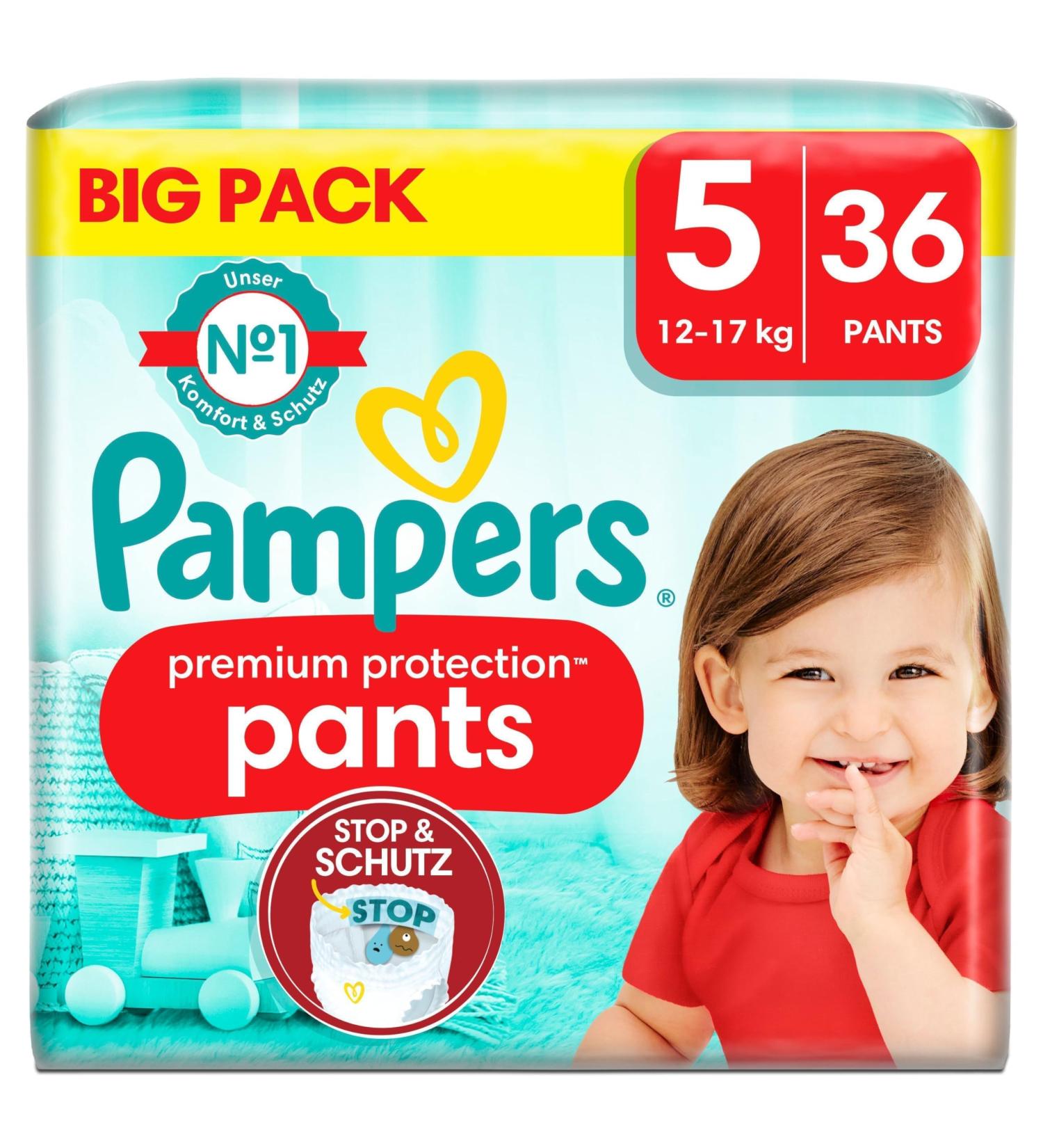 Pampers Premium Protection Pants Size 5 (36 Nappies) for 12-17 kg | International Shipping Available - Buy Online on GoSupps.com