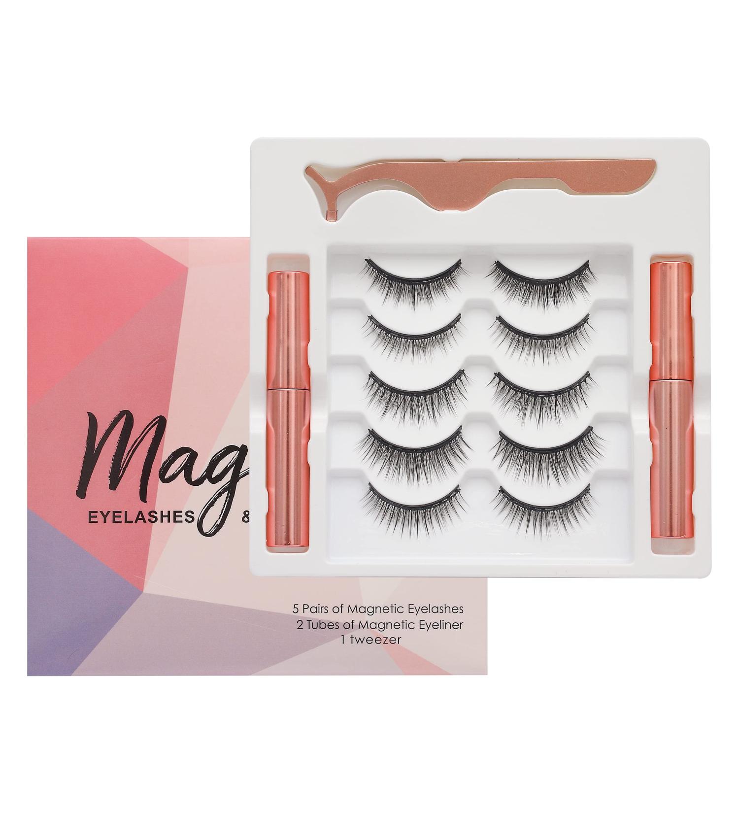 Sobelle Magnetic Eyelashes Eyeliner Kit Asian Fit Suitable for Single Edged/Fold Eyelids Eyes and Hooded Eyes Light Makeup Effect No Glue Needed Reusable - Buy Online on GoSupps.com