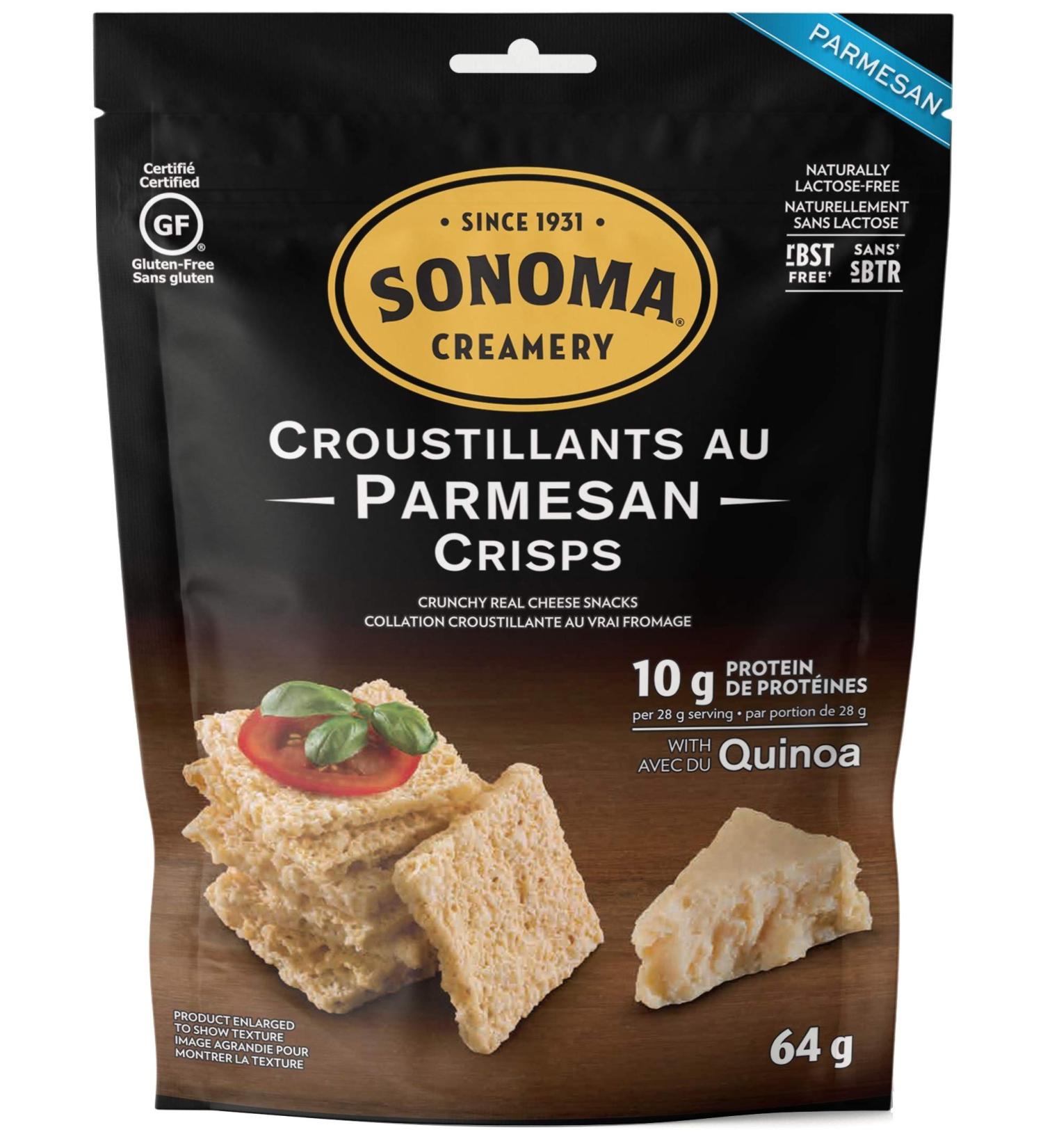 Sonoma Creamery Parmesan Cheese Crisps 12 Count of 64 Grams 64 g (Pack of 12) - Buy Online on GoSupps.com