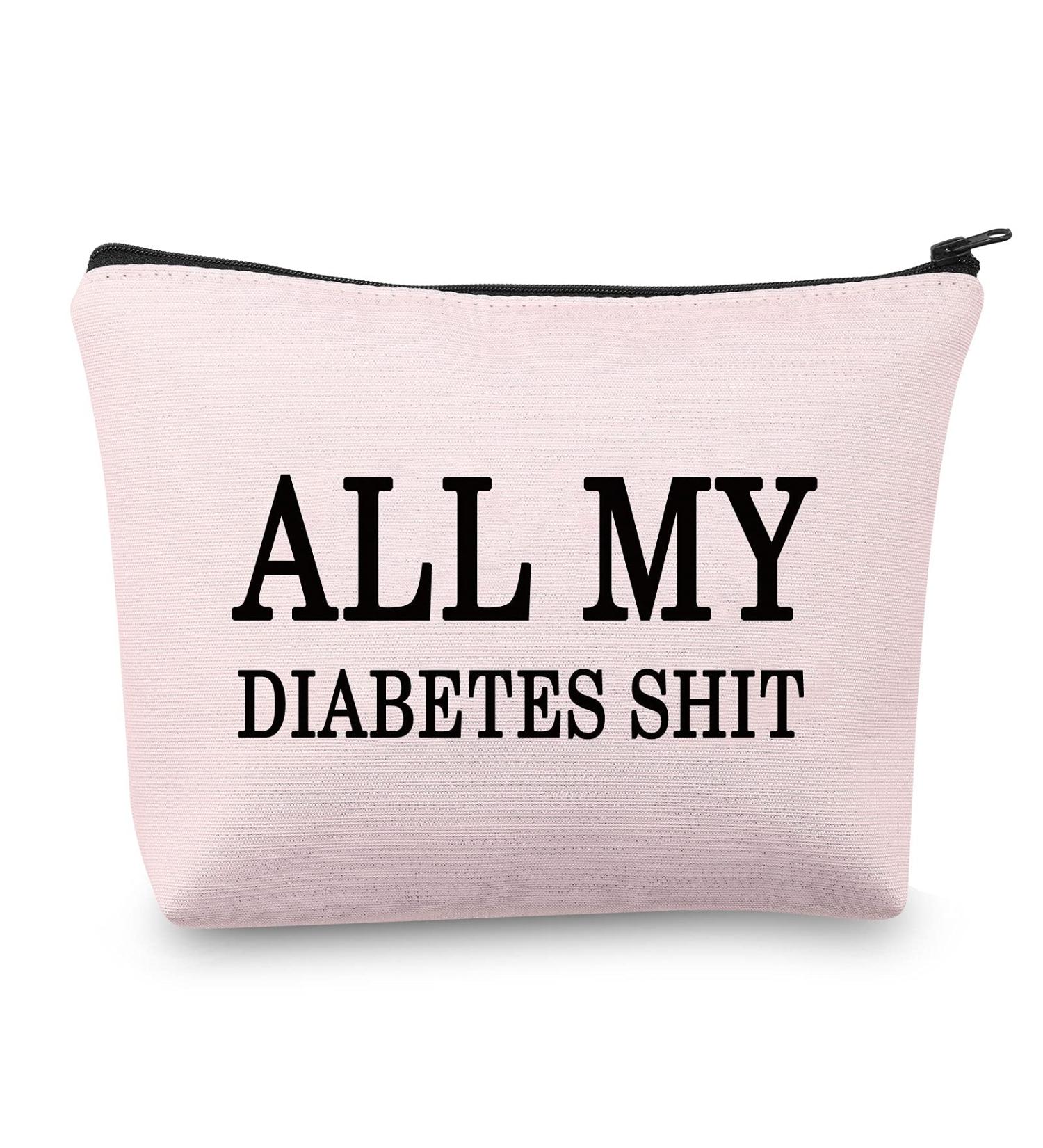 All My Diabetes Shit Bag - Funny Diabetic Gift - Pink Diabetes Carrying Bag for Travel - Emergency Patient Pouch - Buy Online on GoSupps.com