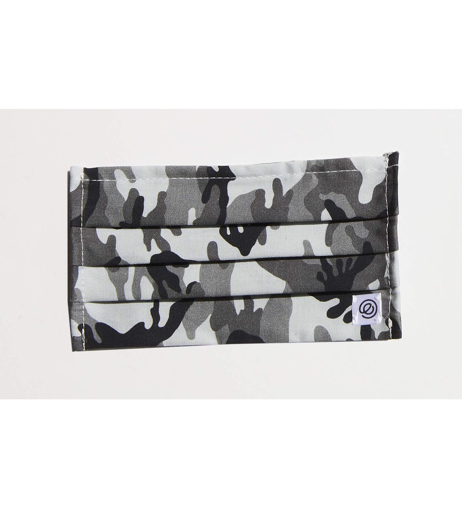 Easy Mondays Pleated Face Mask - Made in Italy (Black Camo)