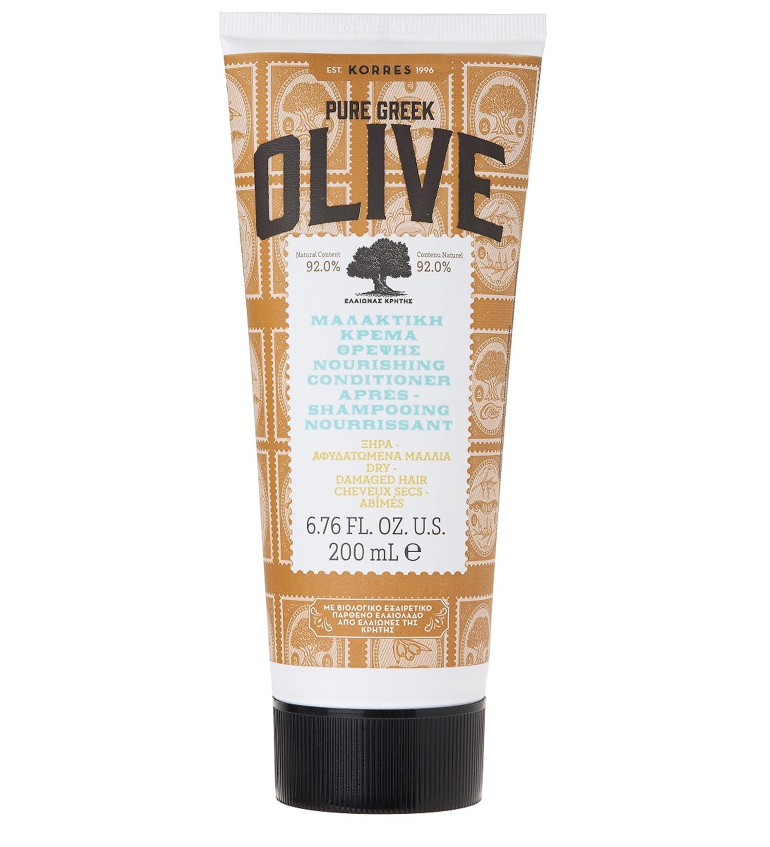 KORRES Olive Nourishing Conditioner - Vegan Formula with Extra Virgin Olive Oil for Intensive Moisture & Care | 200 ml - Best International Shipping - Buy Online on GoSupps.com