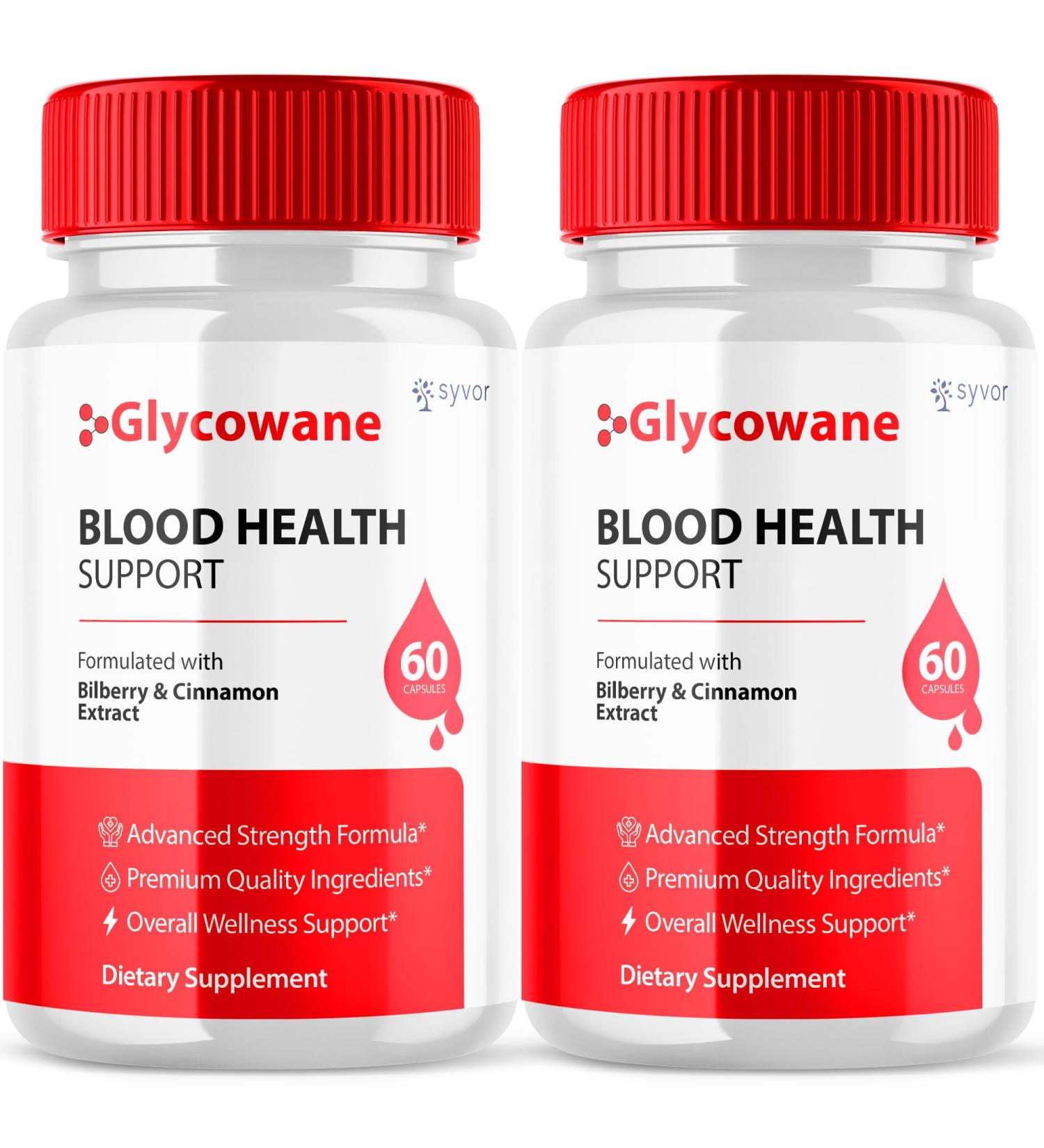 (2 Pack) Glycowane Capsules Official Glycowan Blood Support Pills with All Natural Ingredients Advanced Formula Glycowane Supplement with Maximum Strength Vitamins for Women and Men (120 Capsules) - Buy Online on GoSupps.com