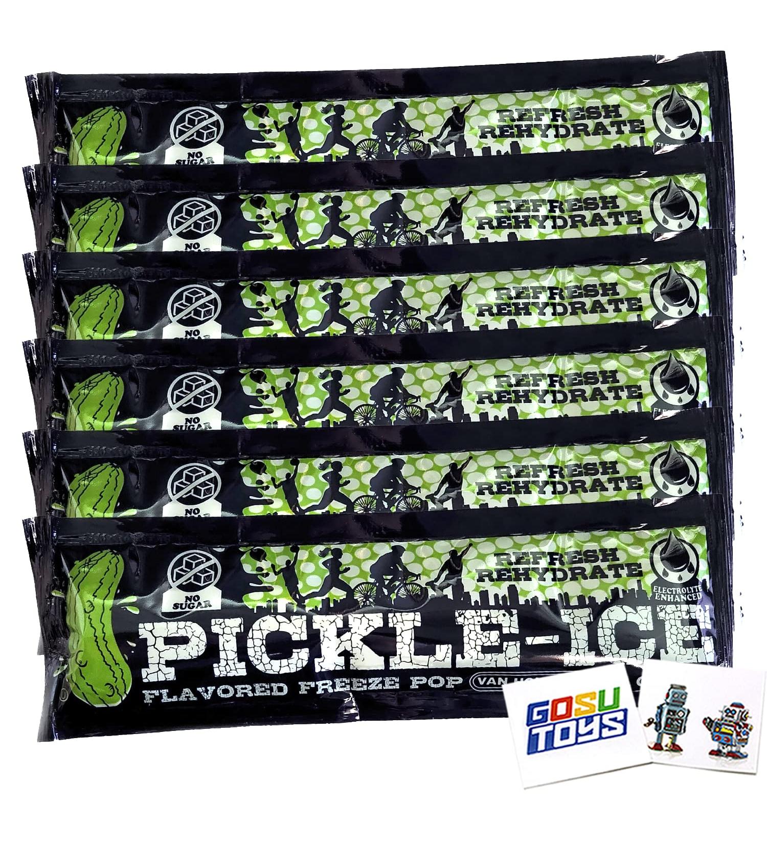 Van Holtens Pickle Ice Freeze Pop (6 Pack) with 2 Gosutoys Stickers - Buy Online on GoSupps.com