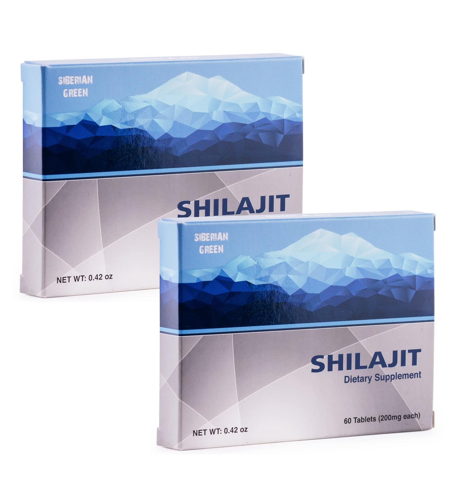 Natural Shilajit in Tablets 2 Packs of 60 Tablets (Total 120 Tablets) Golden Shilajit label - Buy Online on GoSupps.com