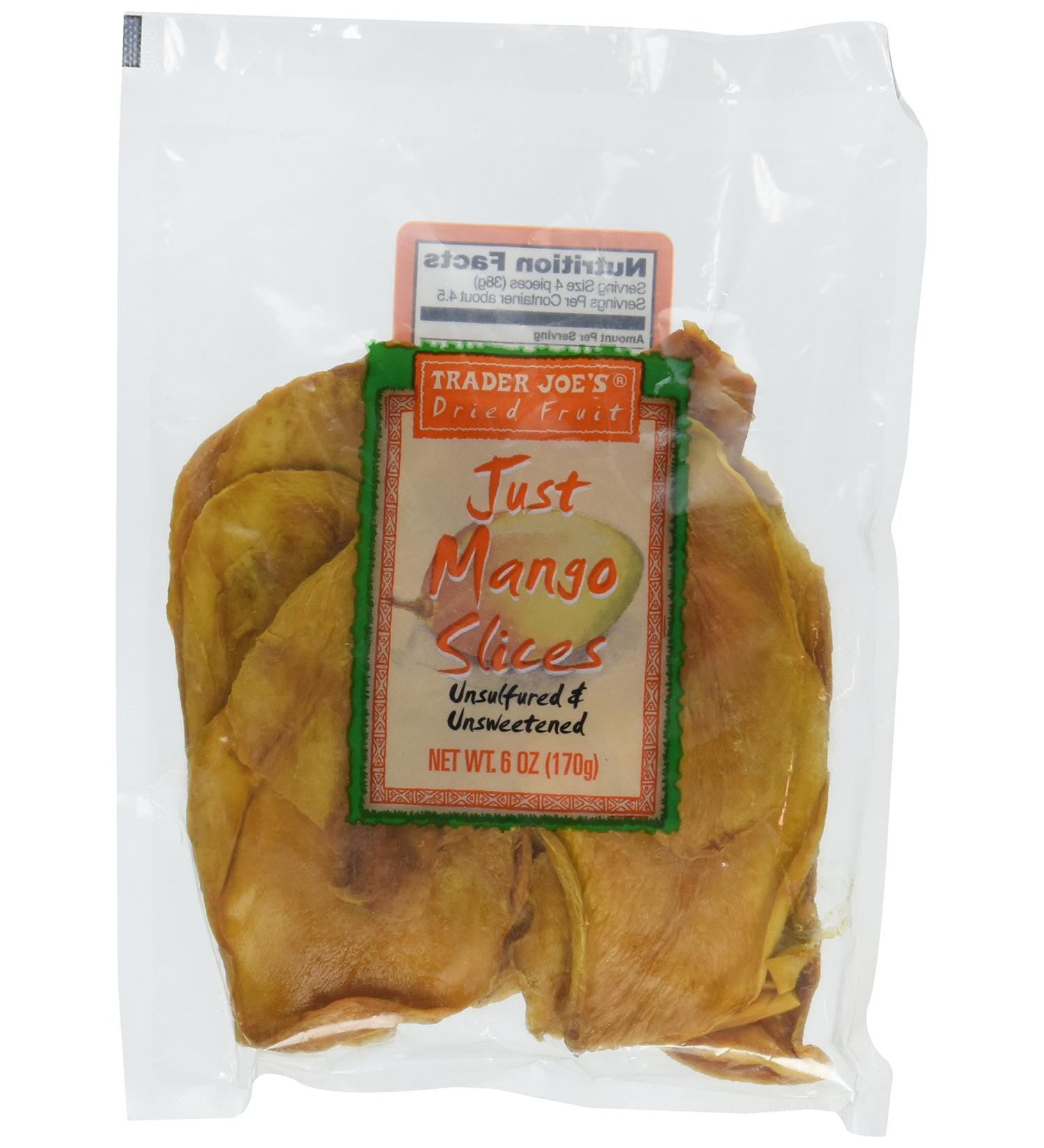 Trader Joe's Just Mango Slices - 3 Pack of Dried Fruit (6 Oz each) - Buy Online on GoSupps.com