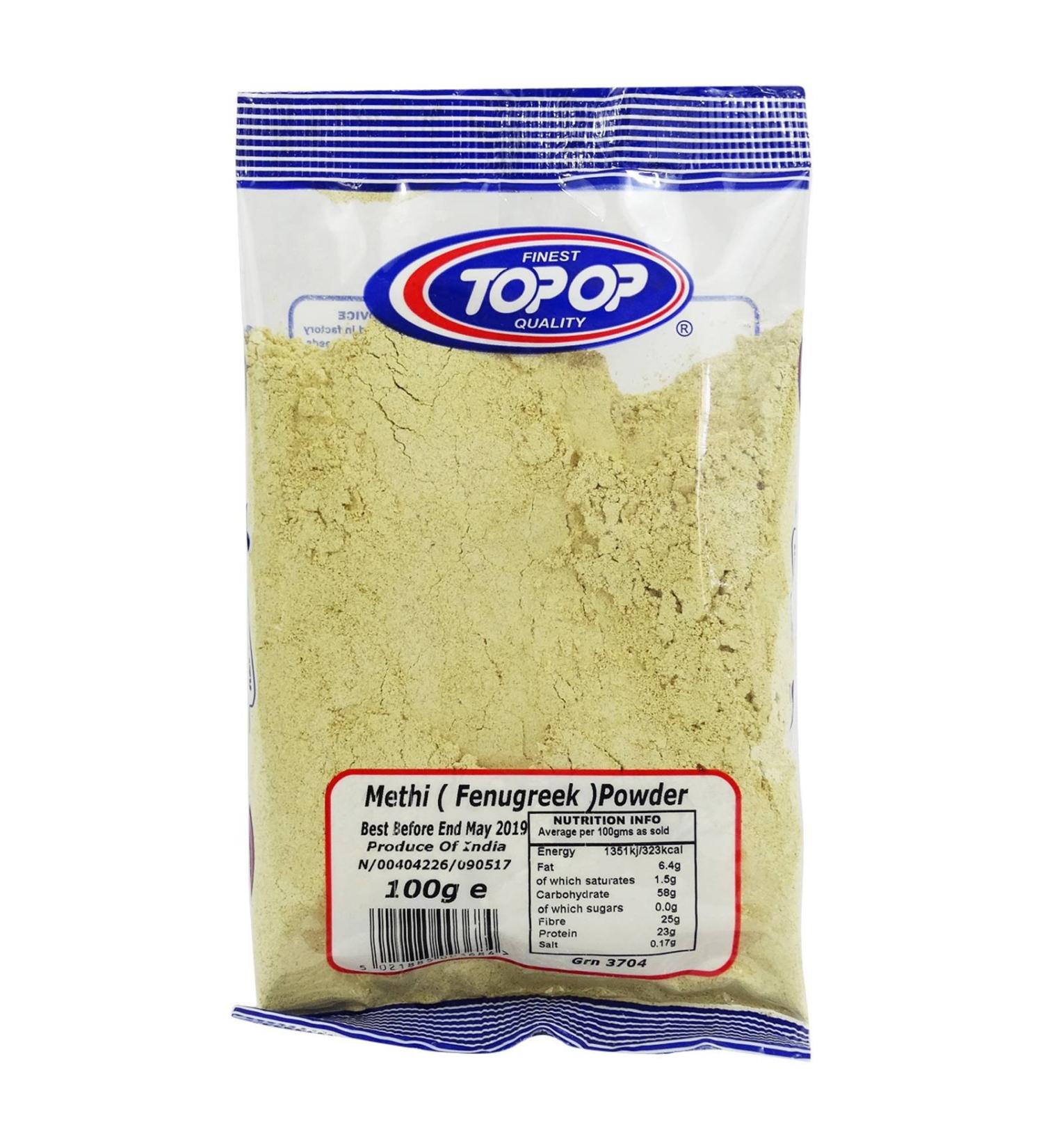 TOP OP - Fenugreek Methi Powder - Skin and Hair Care Ayurvedic Powder Recipe - 100% Organic - 100 gr