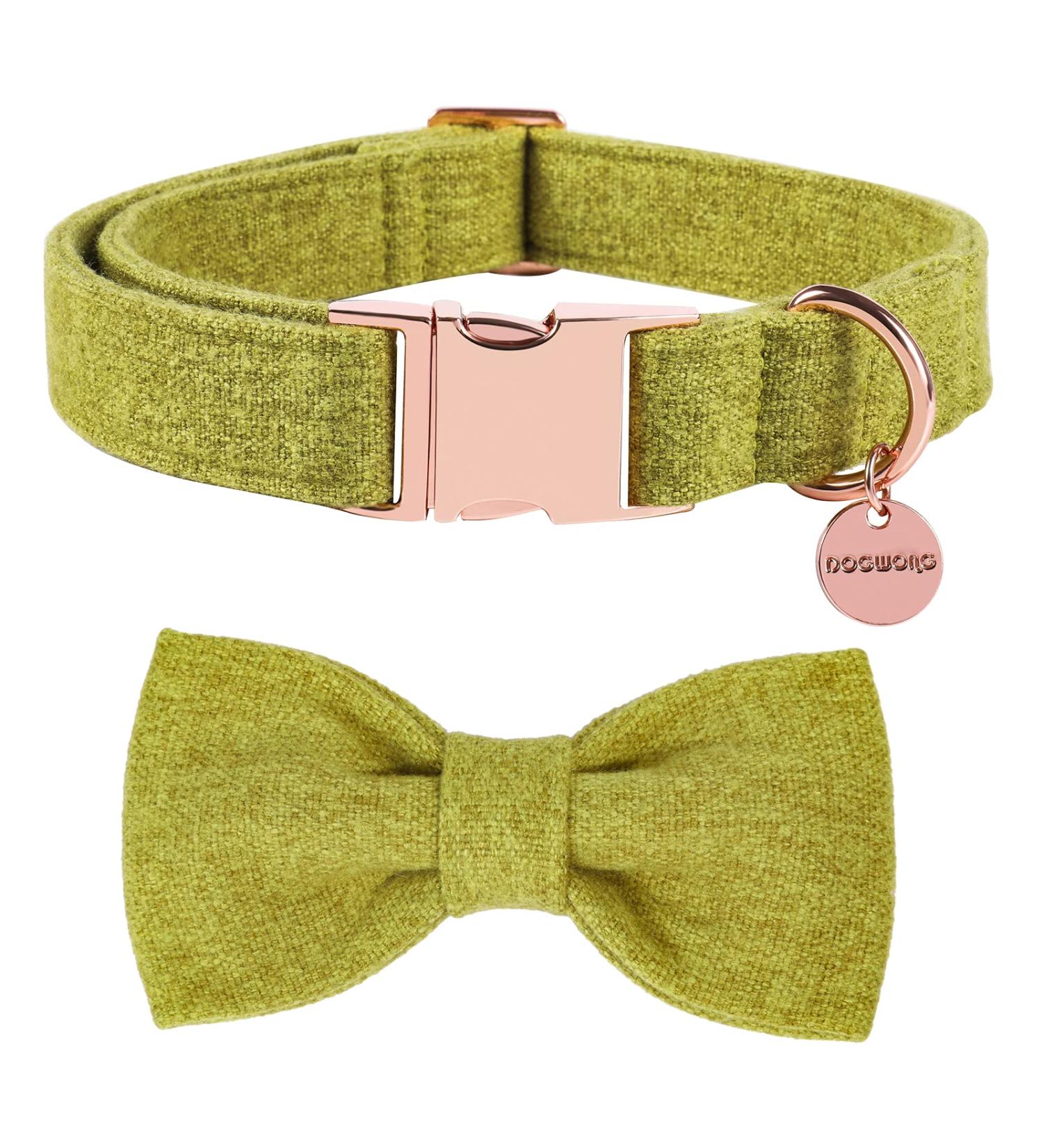 Dogwong Green Dog Collar with Removable Fly - Adjustable Comfortable Pet Collar for Small & Medium Dogs - Ideal Gift for Girls - X-Large Pack of 1 - Buy Online on GoSupps.com