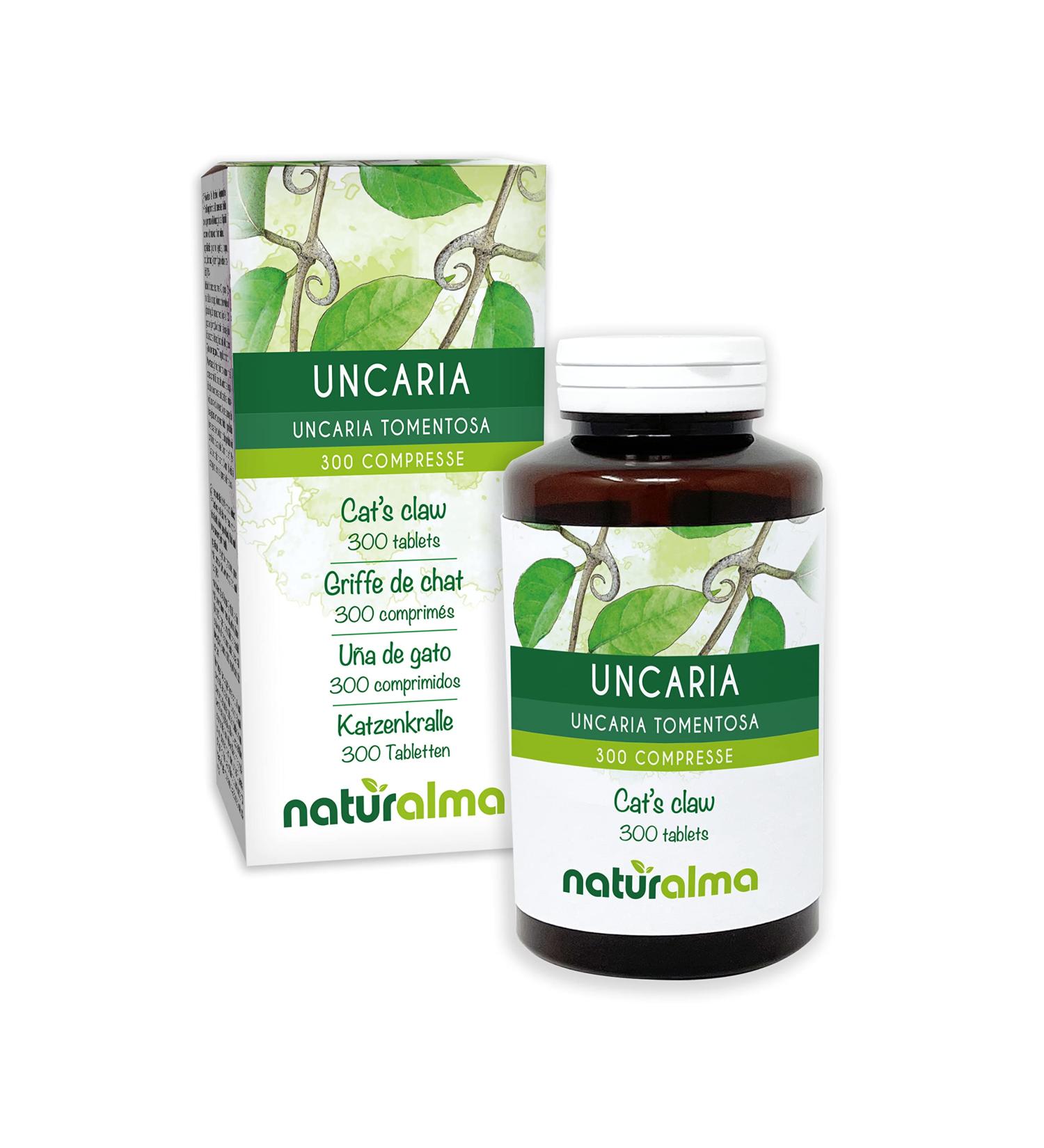 Cat Claw (Uncaria tomentosa) Bark Naturalma 150 g 300 Tablets Food Supplement Natural and Vegan - Buy Online on GoSupps.com