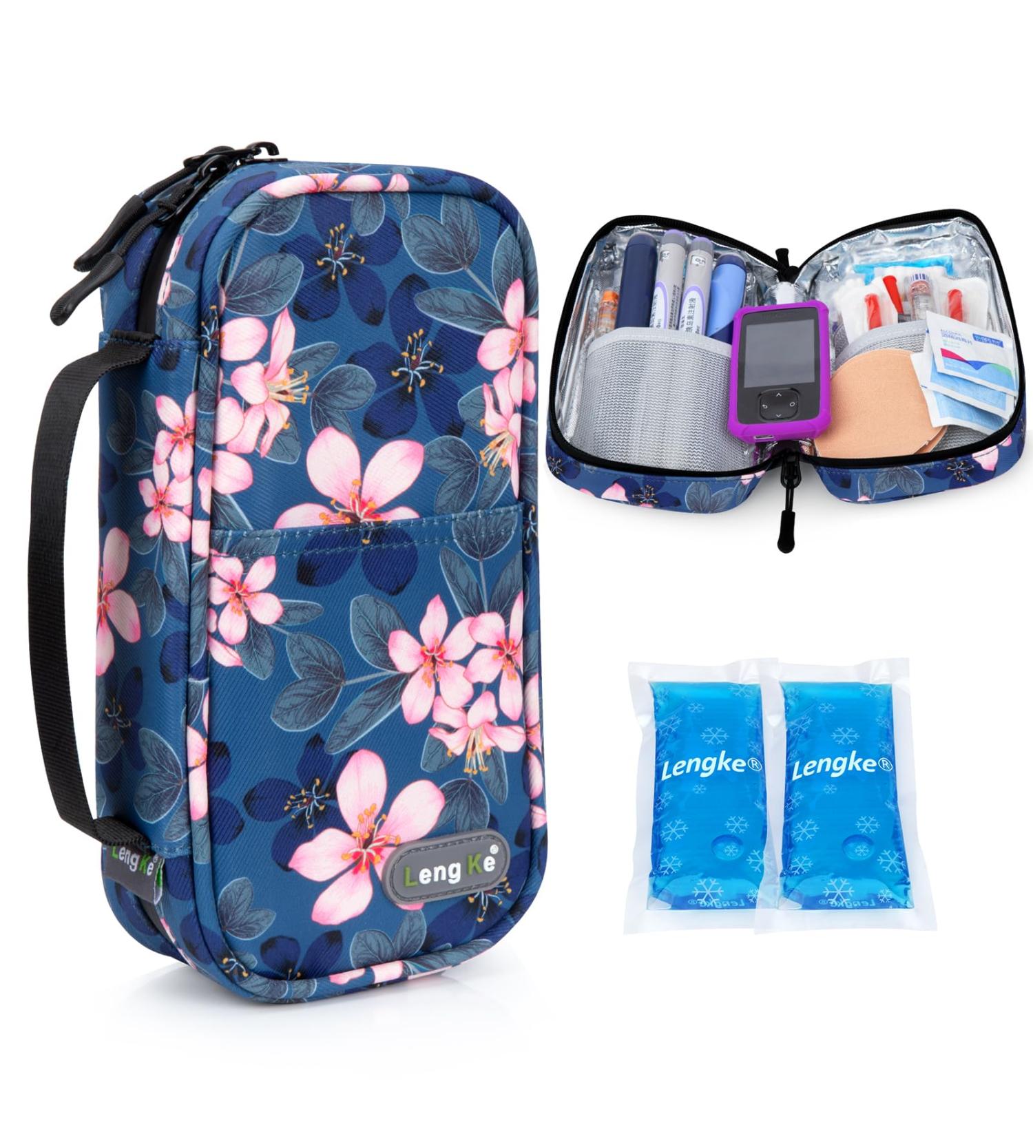 Youshares Insulin Cooling Bag with 2 Cooling Packs - Large Capacity Medication Etui for Diabetics | Keep Insulin Safe & Cold - Magnolia Y10 - Buy Online on GoSupps.com