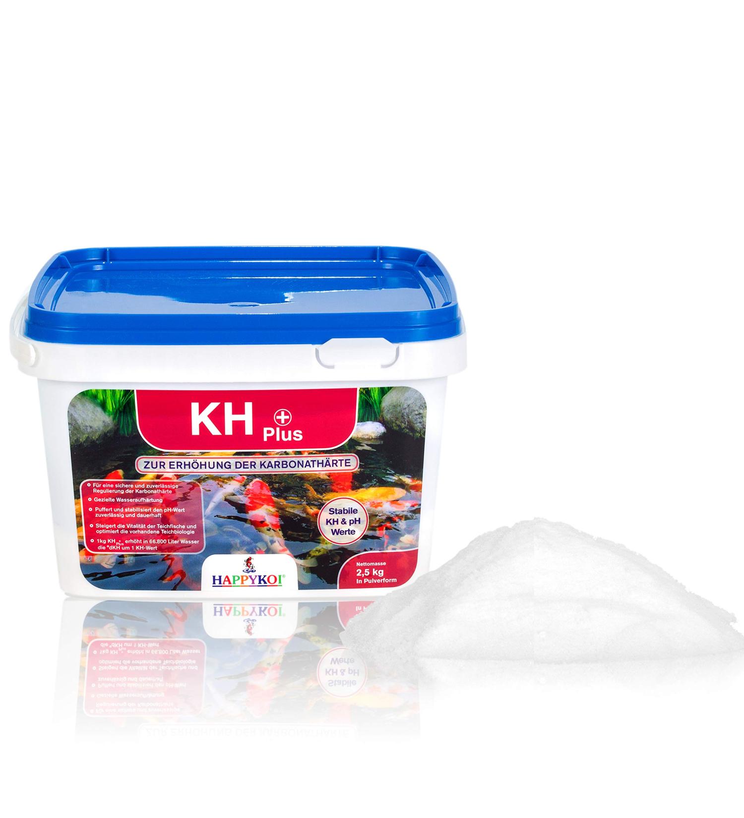 Happykoi KH Plus - Increase the carbonate hardness for stable KH water hardness & pH values in the Koi pond swimming pond (2.5 kg)