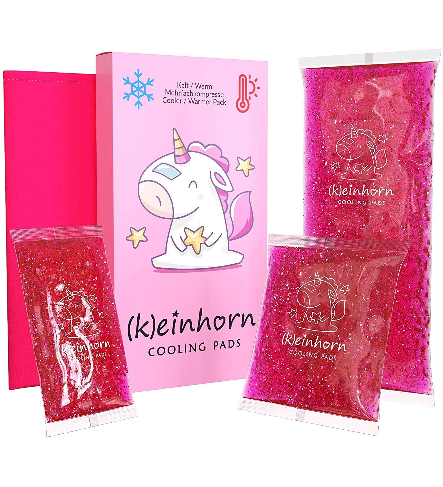 Unicorn Cold Warm Gel Compress - Reusable Cooling Pads for Kids | 3 Sizes with Case | Glitter Design | Pain Relief for Babies & Children - Buy Online on GoSupps.com