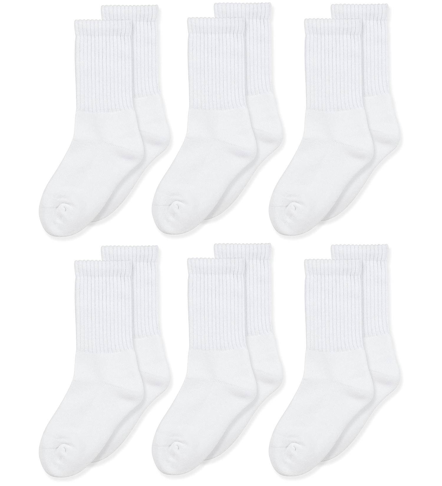 Jefferies Socks Boys Seamless Toe Athletic Crew 6-pack - Medium White - Buy Online on GoSupps.com