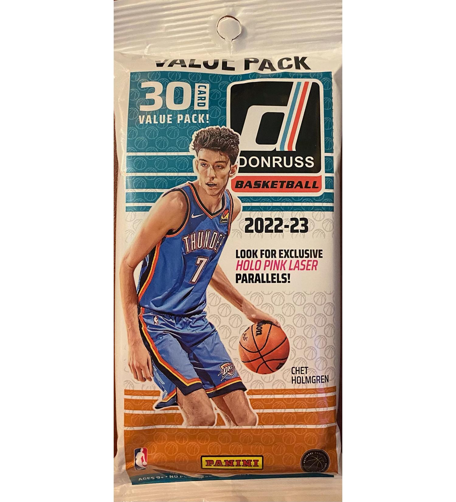 2022-23 Panini Donruss NBA Basketball Value Fat Pack (30 NBA Trading Cards) Look for Exclusive HOLO PINK LASER PARALLELS
