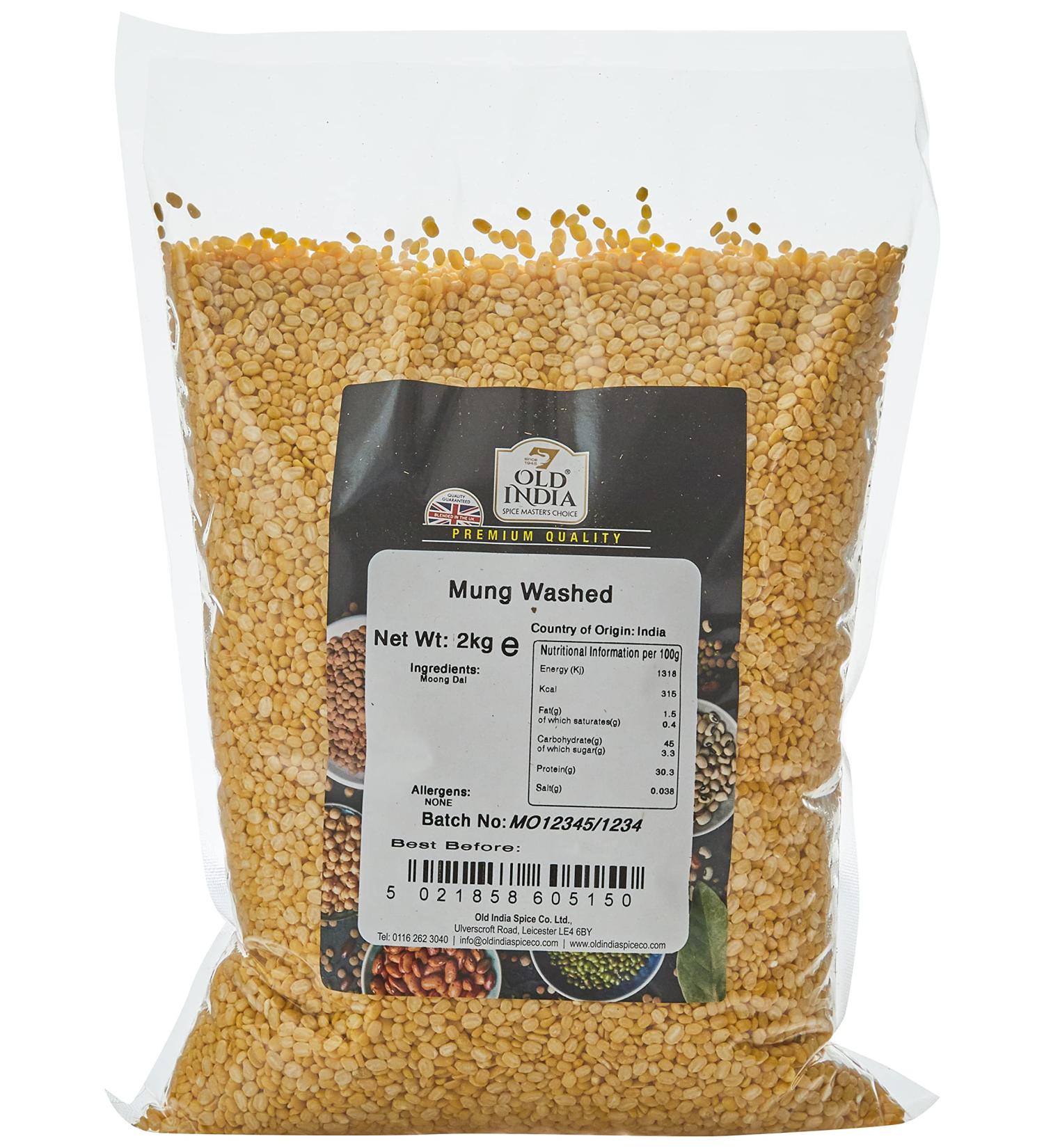 Old India Mung Washed 2kg - Premium Quality Pulses | Buy Online - Buy Online on GoSupps.com