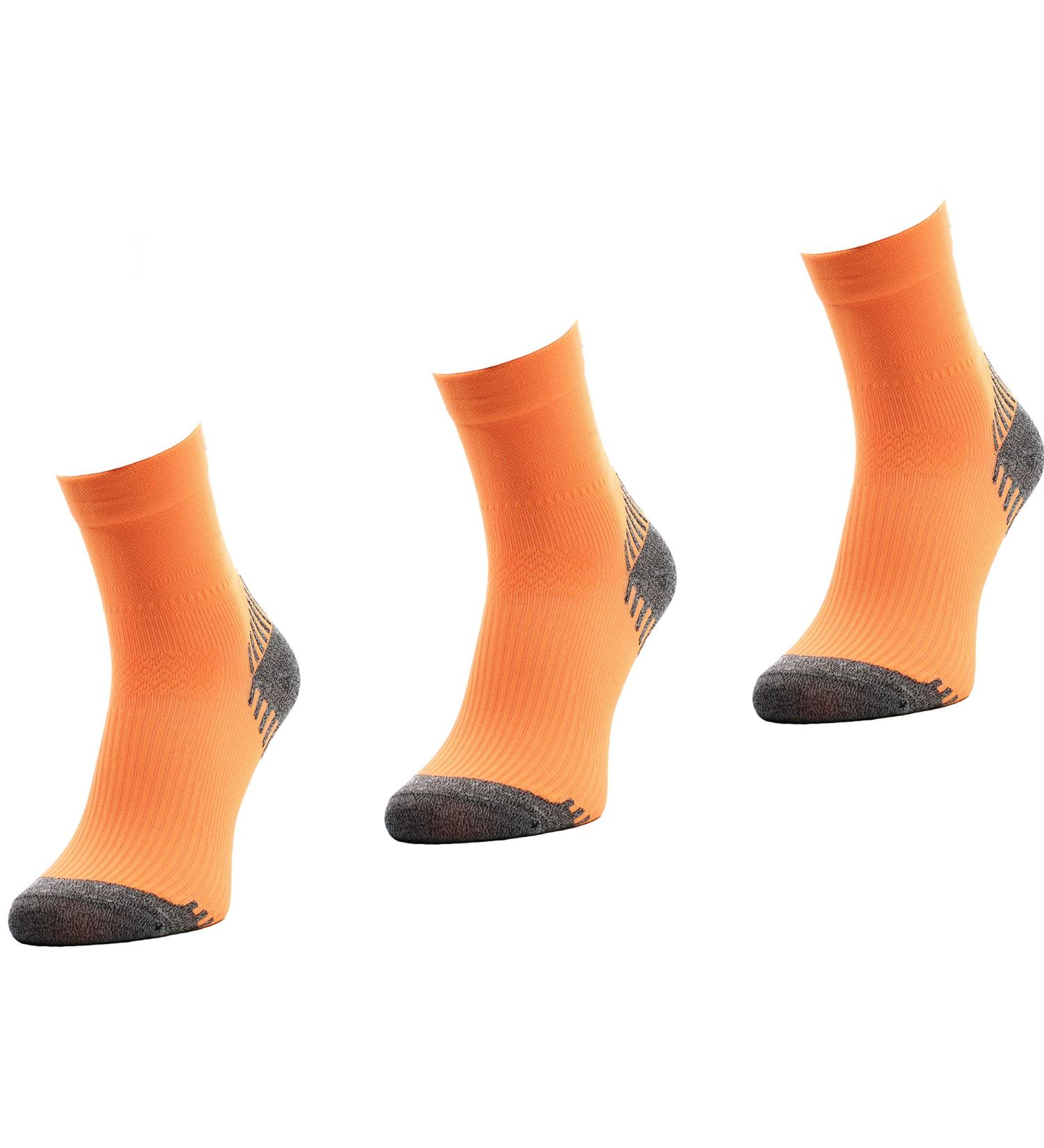 Comodo 3 Pairs Running Socks for Men & Women | Neon Orange | Trail & Marathon Function Socks | Comfort for Jogging & Running 35-38 - Buy Online on GoSupps.com
