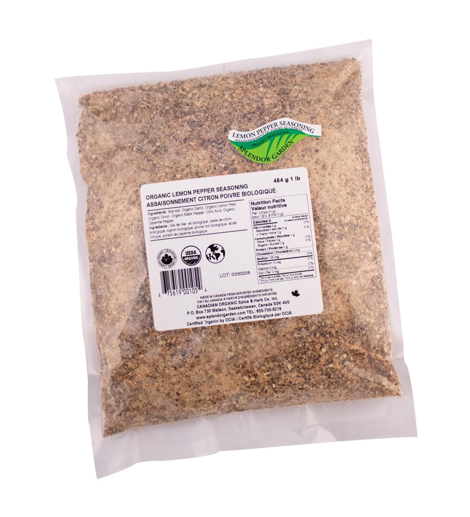 Splendor Garden organic Lemon Pepper Seasoning 454.0 Gram 454 g (Pack of 1) - Buy Online on GoSupps.com