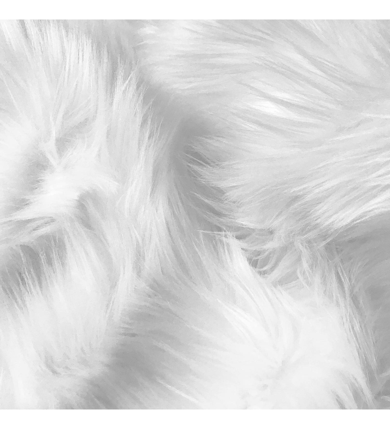 Bianna Creations Faux Fur Fabric - Ultra Soft Deluxe Plush Shaggy Squares for Crafting, Sewing, Props, Costumes, and Decoration - White 8x8 inches - Buy Online on GoSupps.com