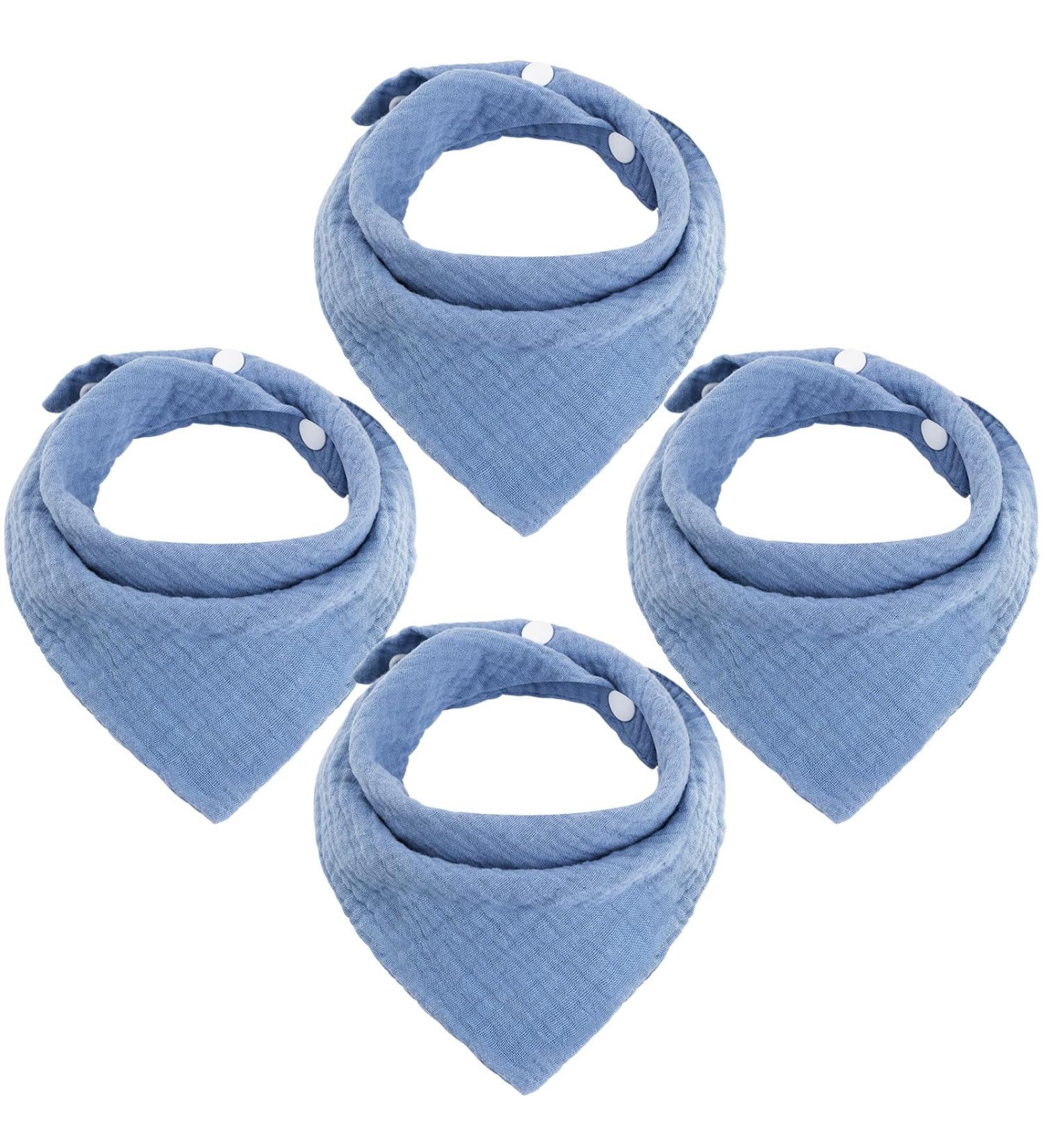 WD&CD 4-Piece Triangle Baby Dribble Bibs | Adjustable Buttons | Soft & Absorbent for Boys & Girls - Buy Online on GoSupps.com
