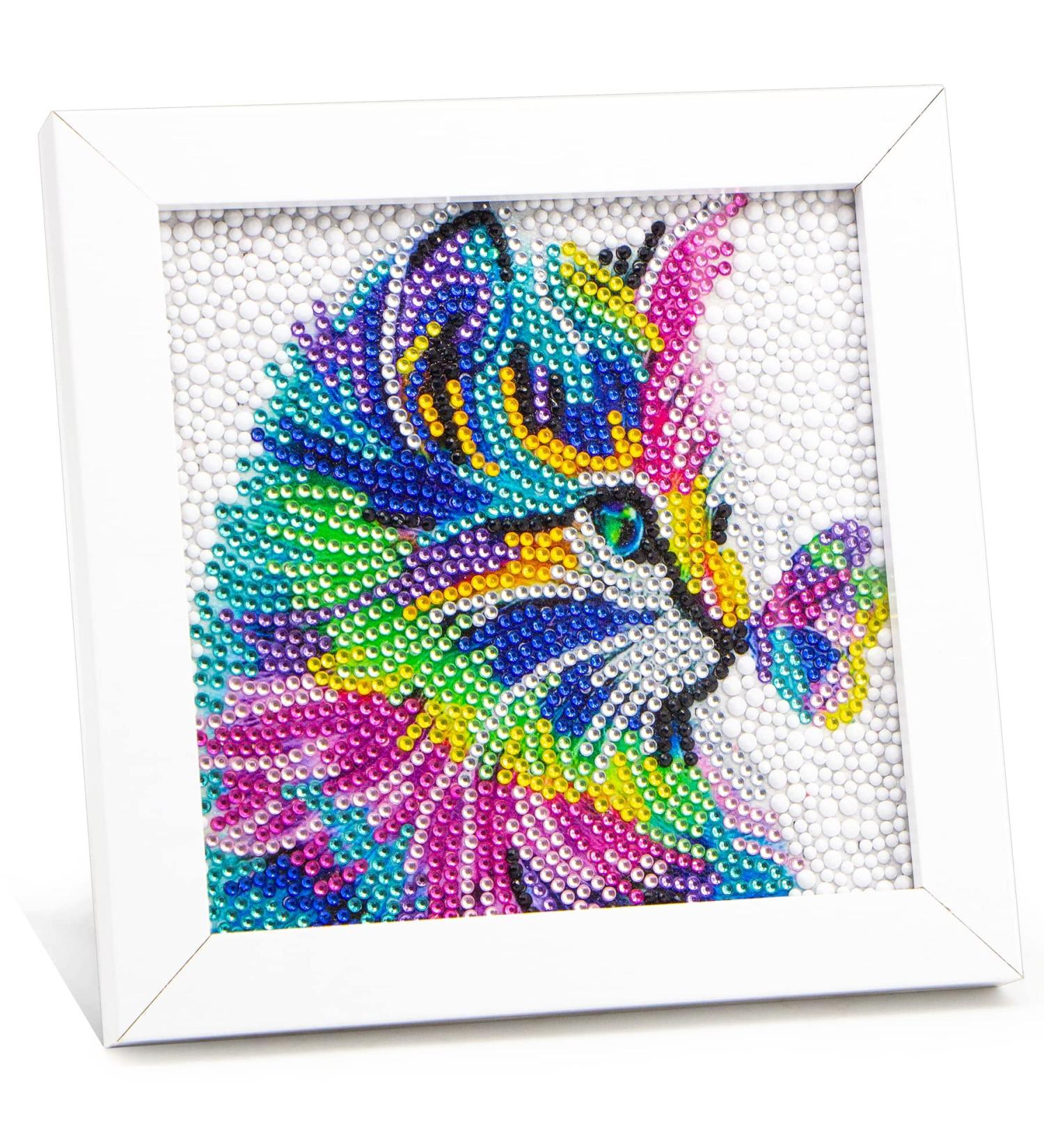 AyuqEjus Kids 5D Diamond Painting Kit with Wooden Frame - Cat & Butterfly DIY Diamond Art for Kids Ages 6-12 | Painting Arts and Crafts Gift - Buy Online on GoSupps.com