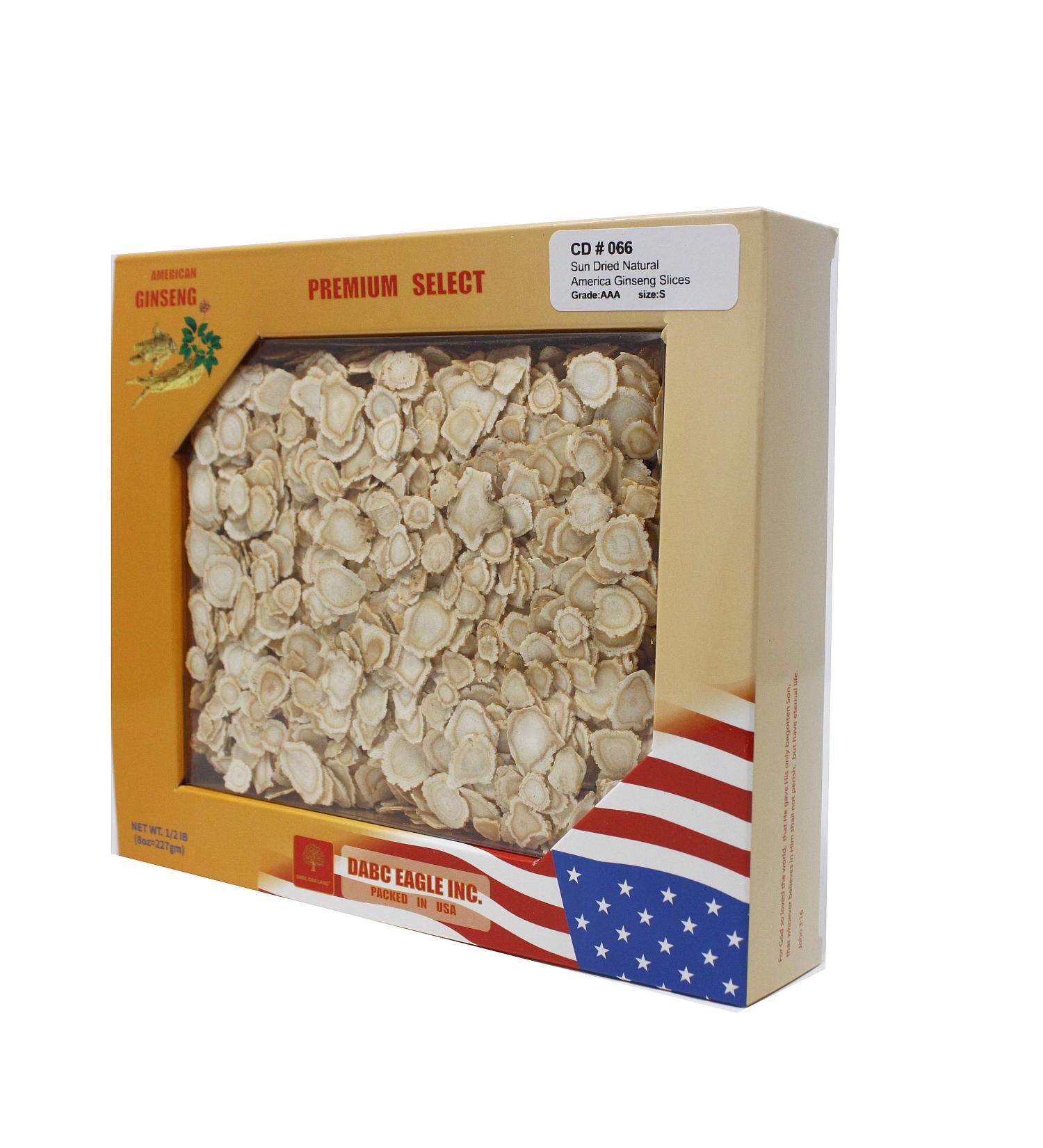 DABC OAK LAND DOL American Ginseng Slices from Wisconsin (Sliced Ginseng Root Wisconsin Grown!Most People Use It to Make Ginseng Tea! Good for Health! 8OZ/Box - Buy Online on GoSupps.com