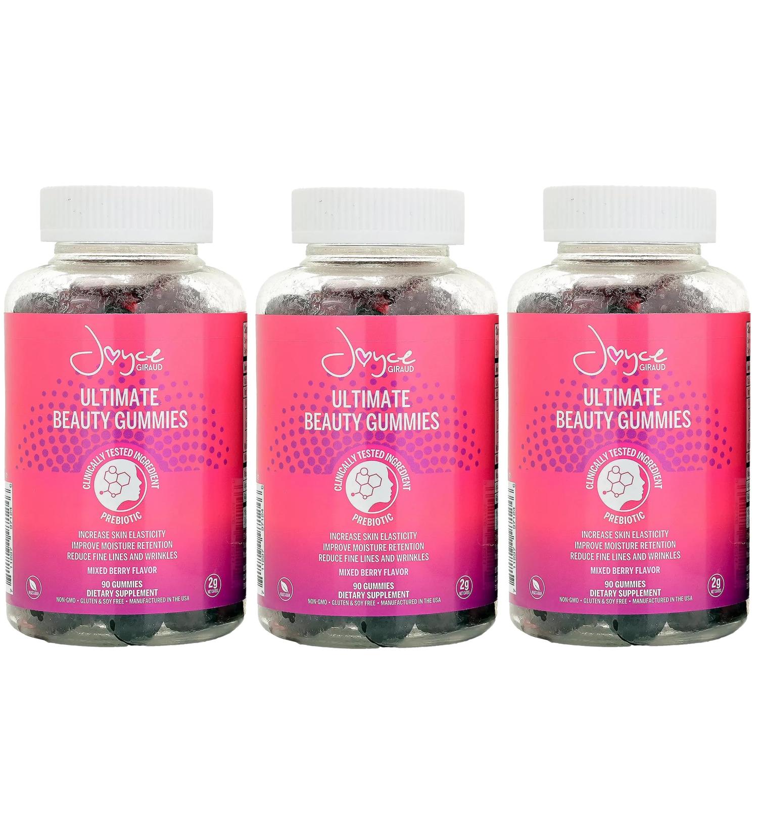 Joyce Giraud Ultimate Beauty Gummies 90-Day Supply Supports Skin Hydration & Healthy Skin Tone 270 Gummies 90-Day Supply (270 Gummies) - Buy Online on GoSupps.com